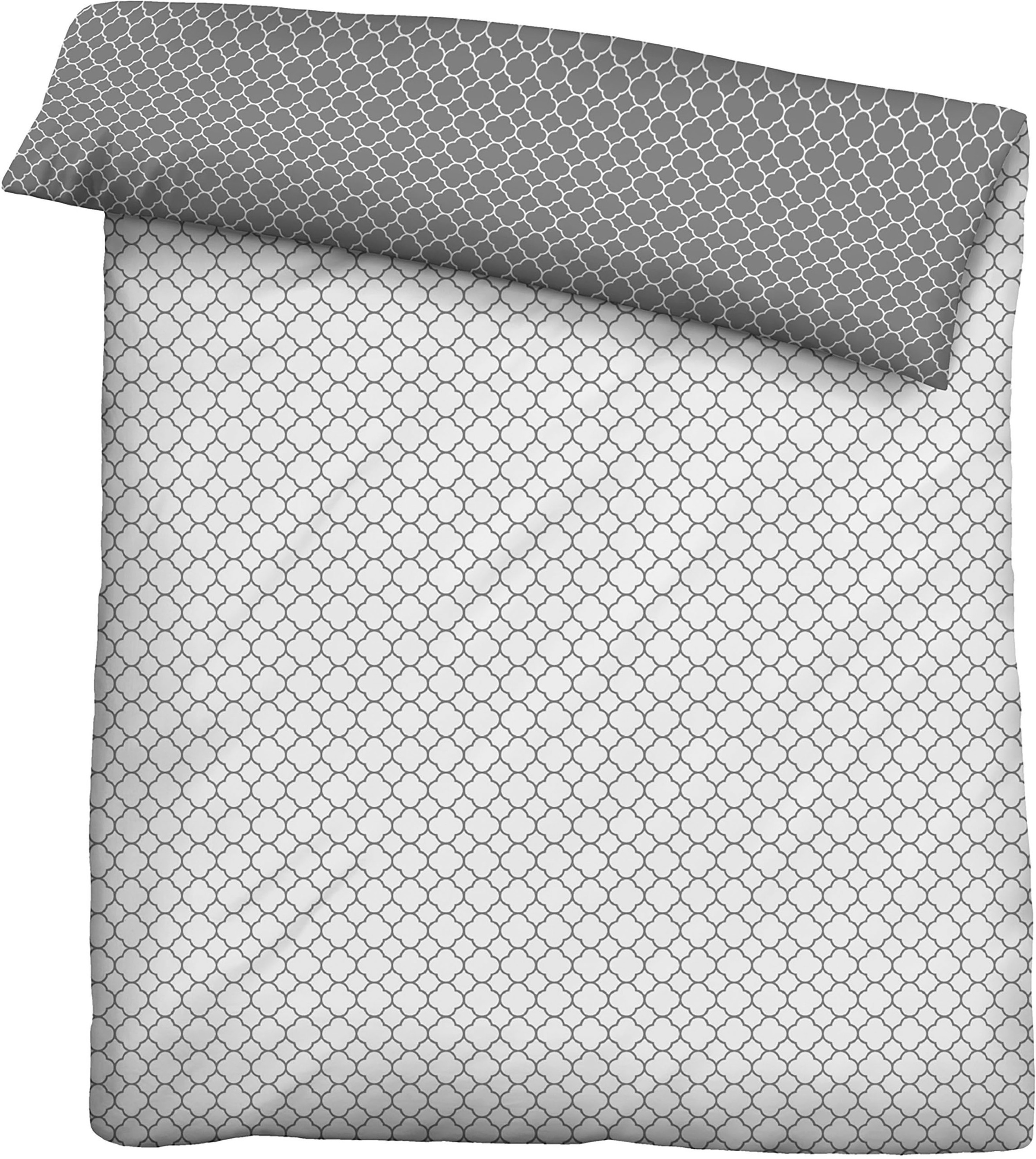 Biberna Wendebettwäsche »Combinate in Gr. 135x200, 155x220 oder 200x200 cm«, (2 tlg.), Bettwäsche aus Baumwolle, zeitlose Bettwäsche mit Wendeoptik