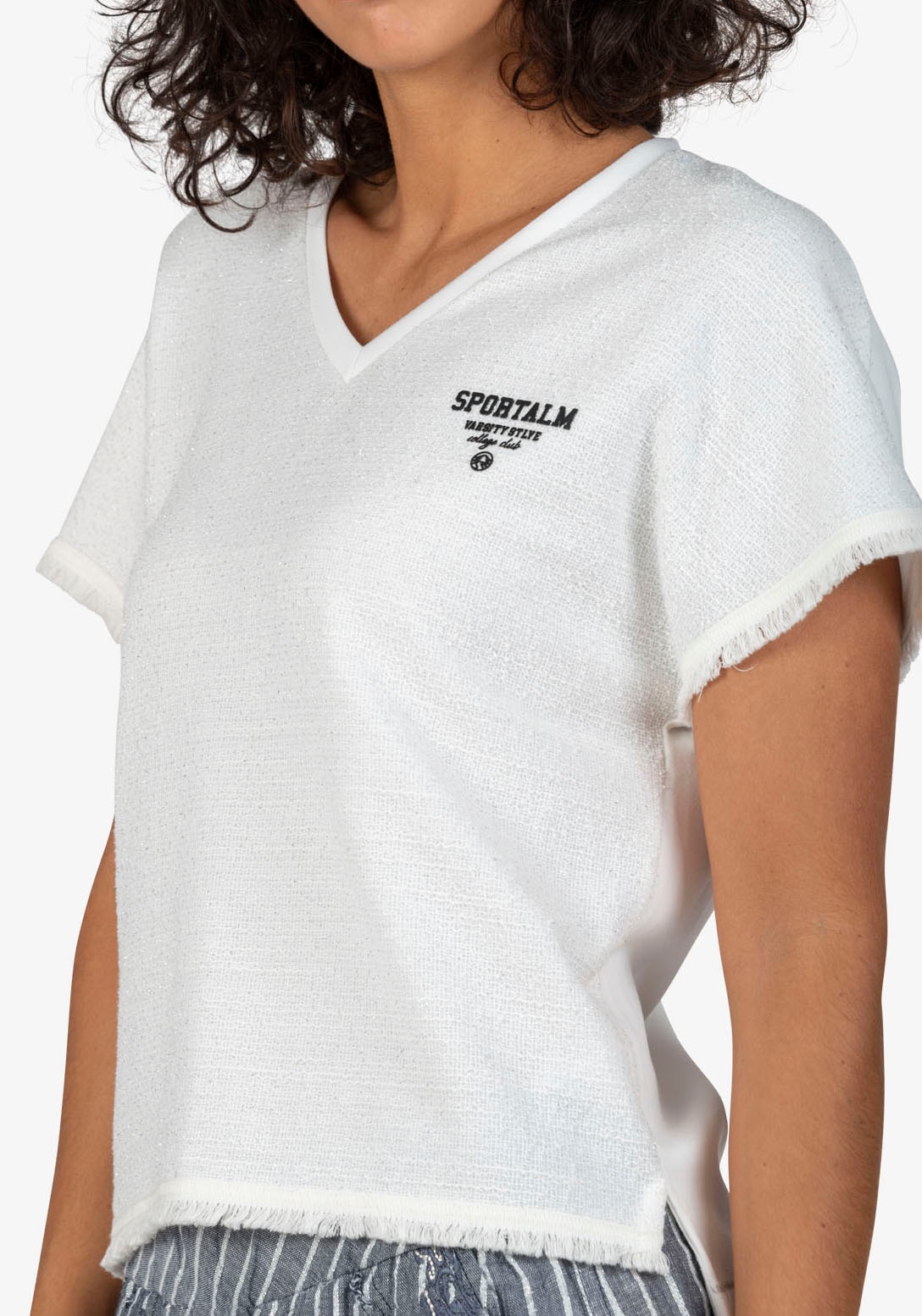 Sportalm Kitzbühel T-Shirt, mit Fransenborte