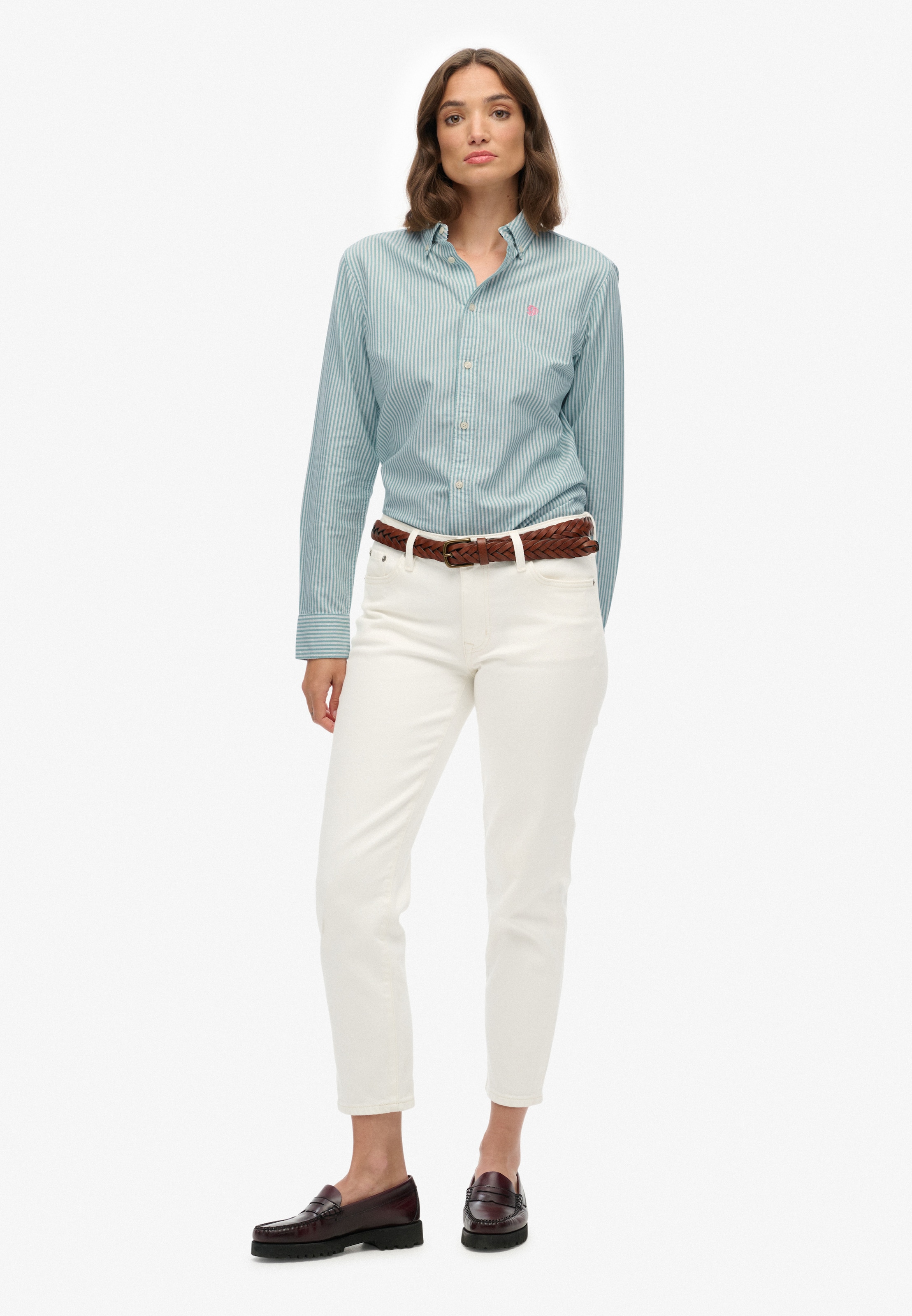Superdry Hemdbluse »SLIM OXFORD BD L/S SHIRT« Baumwolle, slim fit