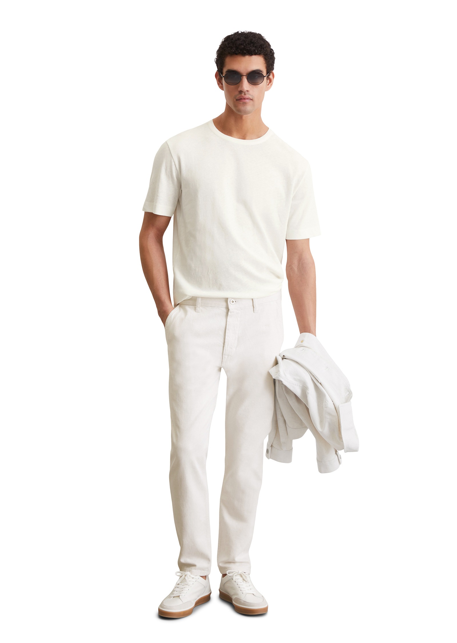 Marc O'Polo T-Shirt »aus Bio-Baumwolle und Leinen«
