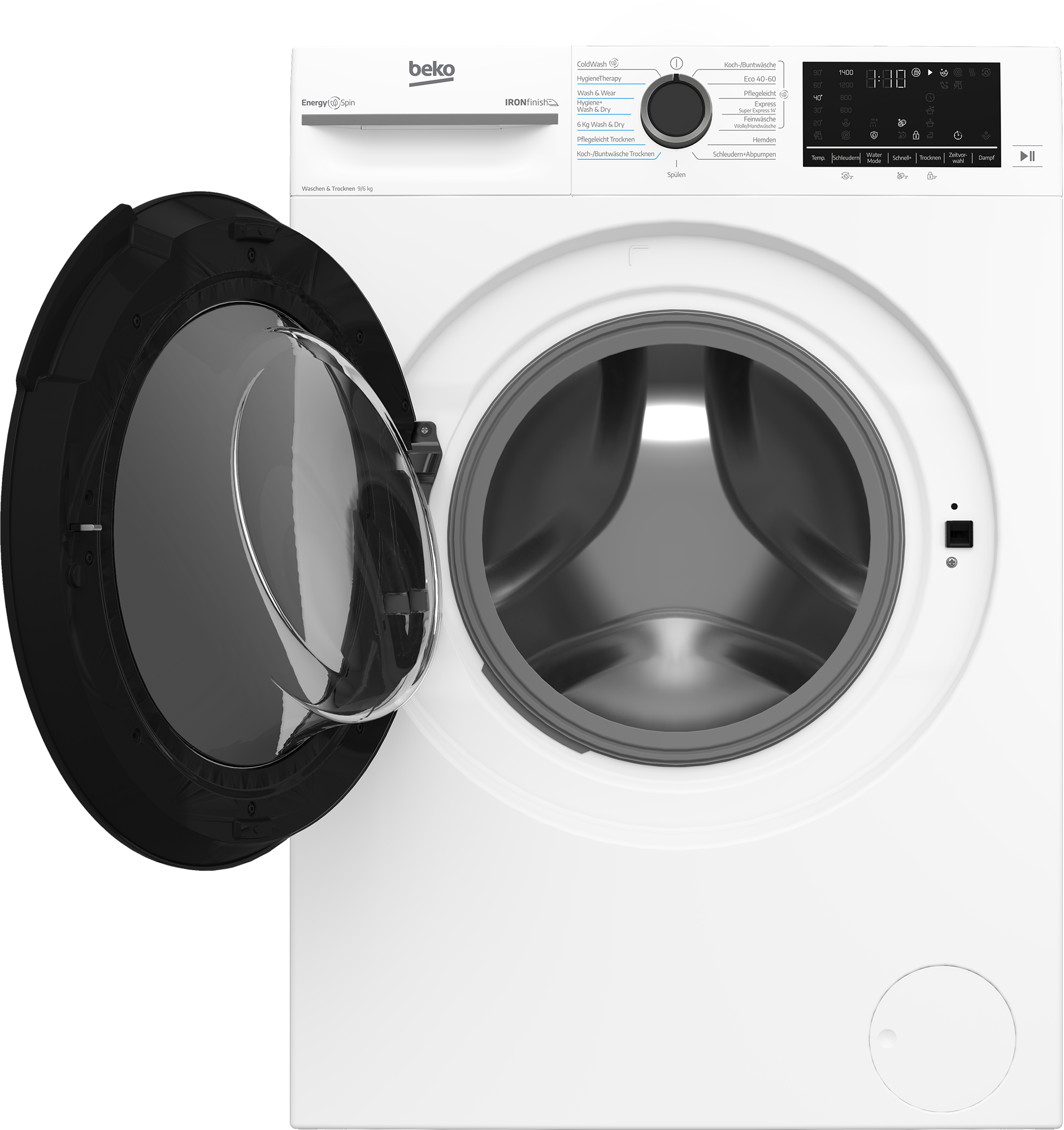 BEKO Waschtrockner »BM3DT4944W« 9 kg /6 kg 76 dB(A) Waschen & Trocknen in einem: 9 kg / 6 kg, Dampffunktion