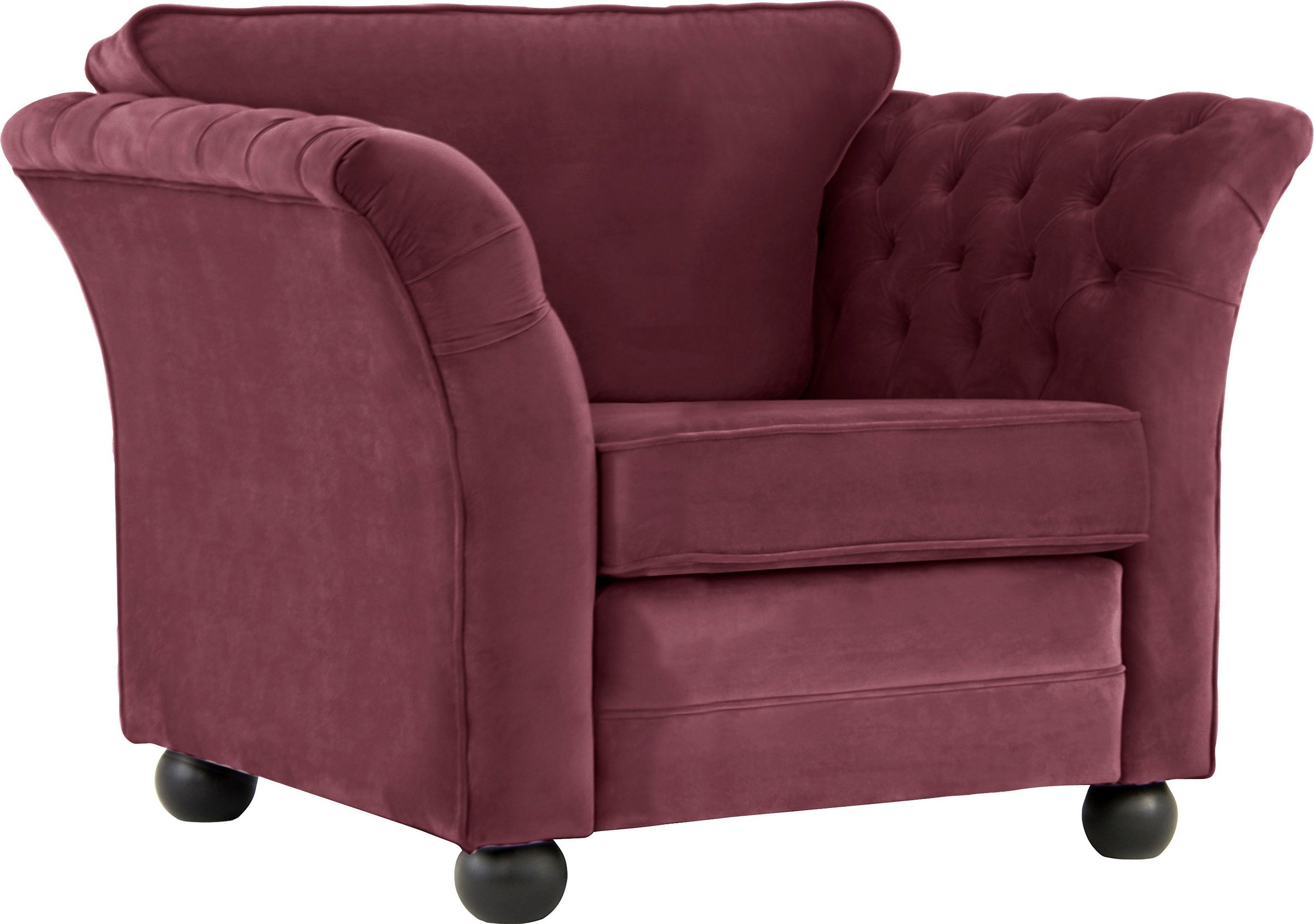 Home affaire Sessel »Pajero« mit Knopfheftung an den Armlehn-Innenseiten, Keder,