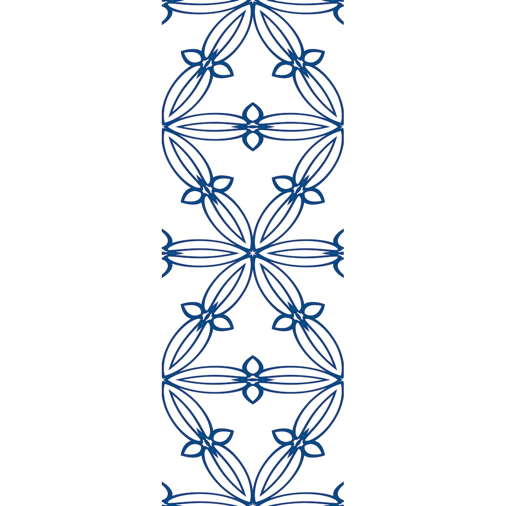 queence Vinyltapete »Muster-Blau«, 90 x 250 cm, selbstklebend