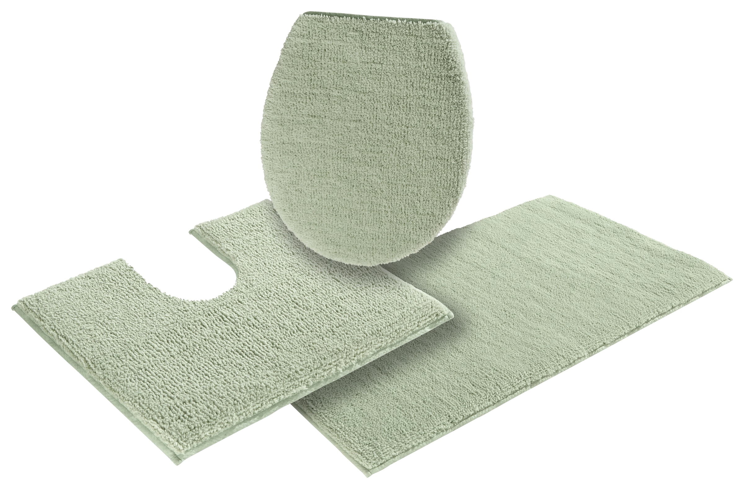OTTO home Badematte "Vanessa, Badvorleger, Badezimmer Teppich" Höhe 10 mm rutschhemmend beschichtet fußbodenheizungsgeeignet schnell trocknend strapazierfähig Badteppich, weiche Haptik, unifarben