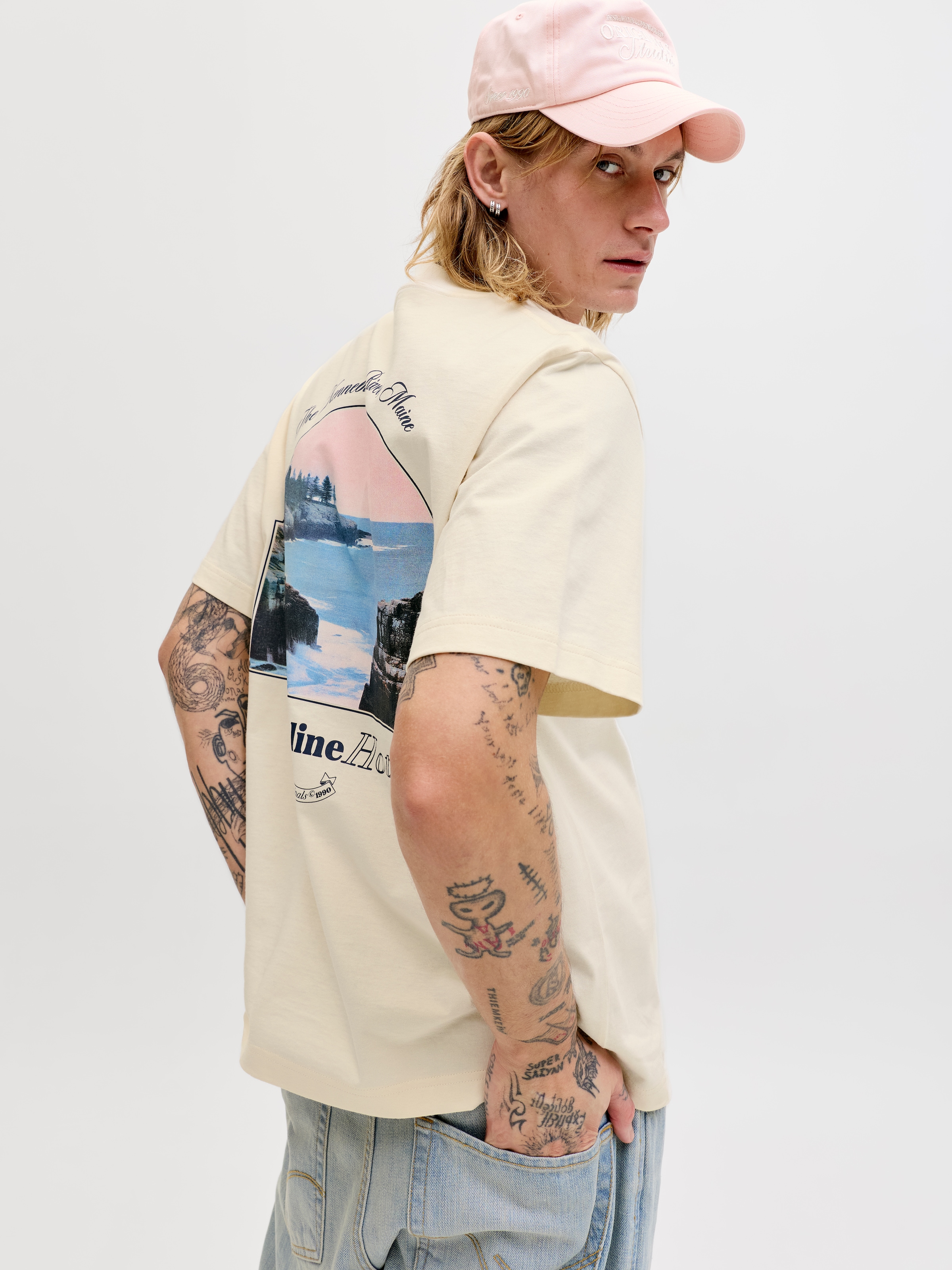 Jack & Jones T-Shirt »JORMONTAUK PHOTO BACK TEE SS CN«