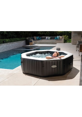 Whirlpool »PureSPA "Jet + Bubble Deluxe" octagon, onyx black«, (Set), 6-tlg., ØxH:...