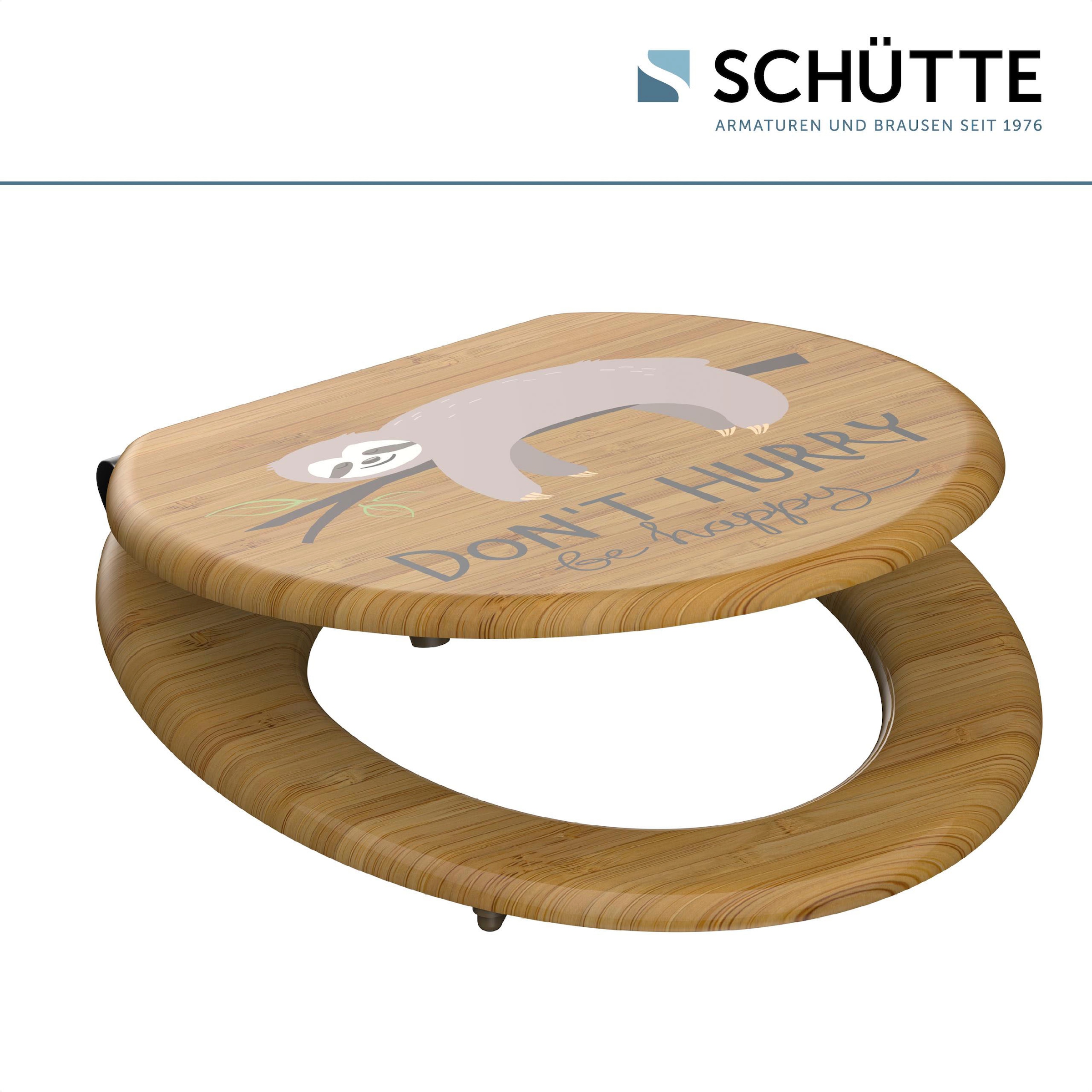 Schütte WC-Sitz »Don`t Hurry«, Absenkautomatik, Holzkern, Motivdruck, MDF