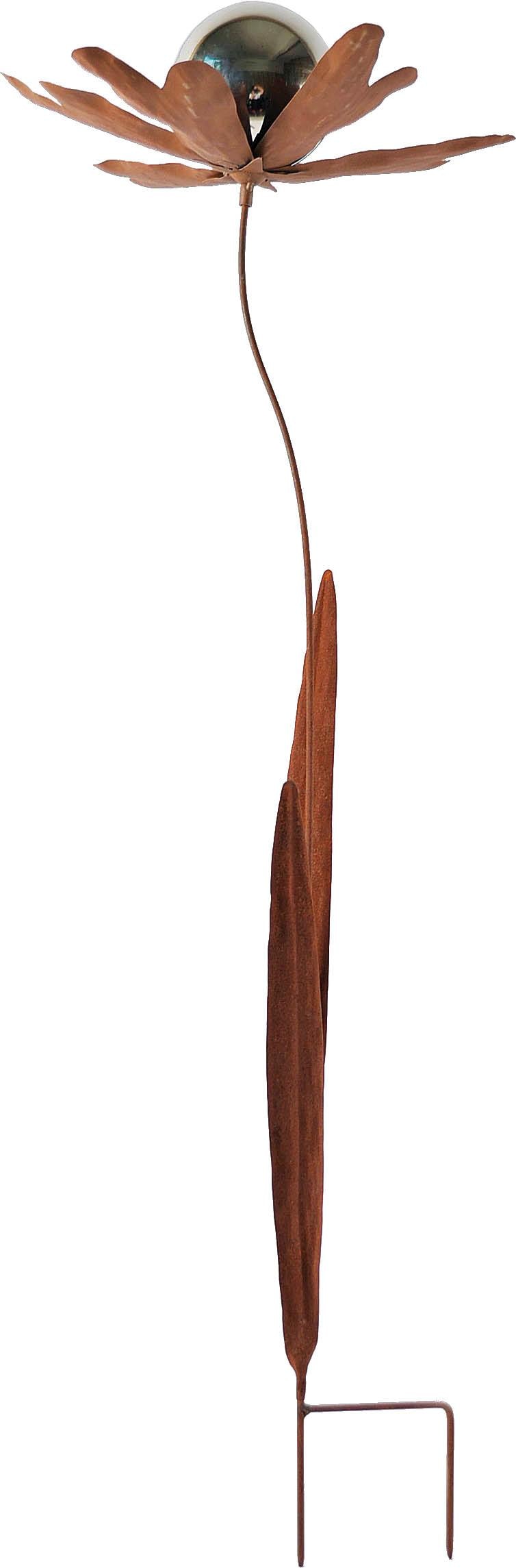 locker Deko-Windrad »Rusty Flower«, in Rostoptik Materialmix 118 cm hoch  bestellen | BAUR