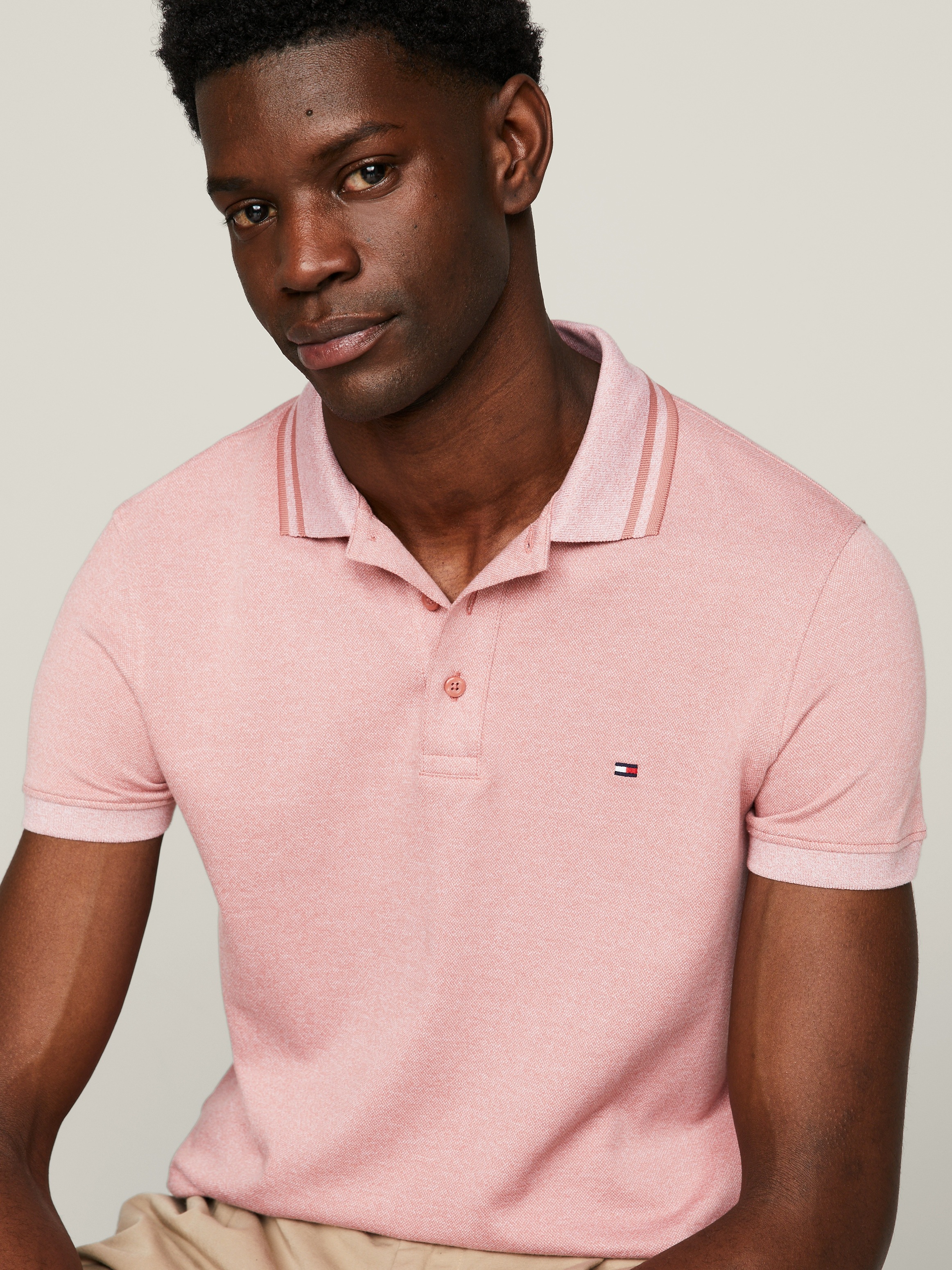 Tommy Hilfiger Poloshirt »PRETWIST MOULINE SLIM FIT POLO«, mit melierter Optik