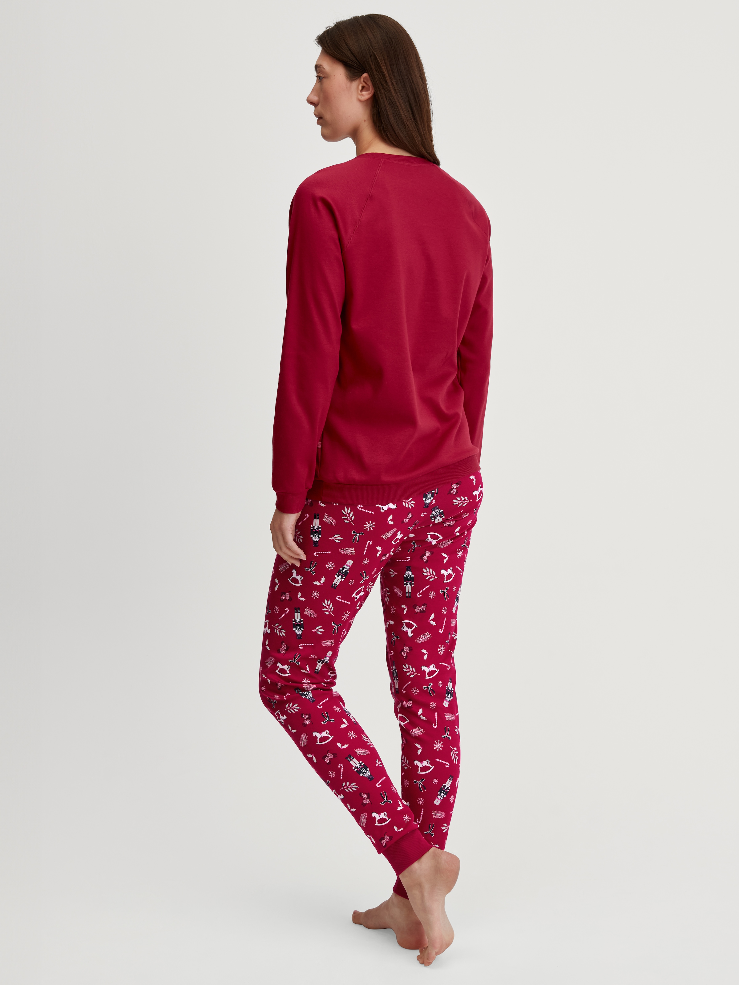 CALIDA Schlafanzug »Family & Friends« 2 tlg. Langarm, Rundhalsausschnitt, Weihnachts-Motive