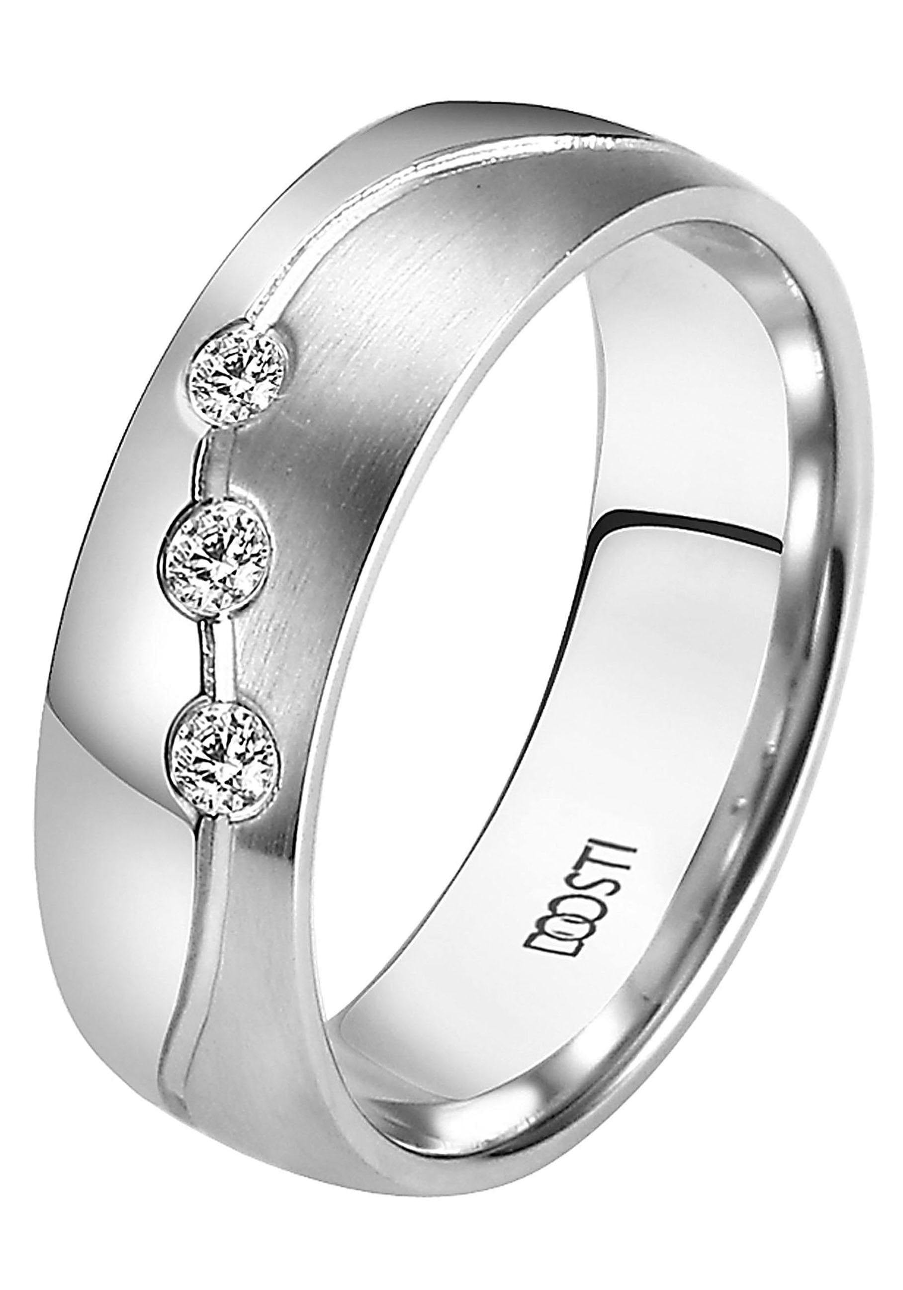 DOOSTI Trauring »Schmuck Geschenk Edelstahl Trauring Ehering Partnerring LIEBE«, Made in Germany - wahlweise mit oder ohne Zirkonia