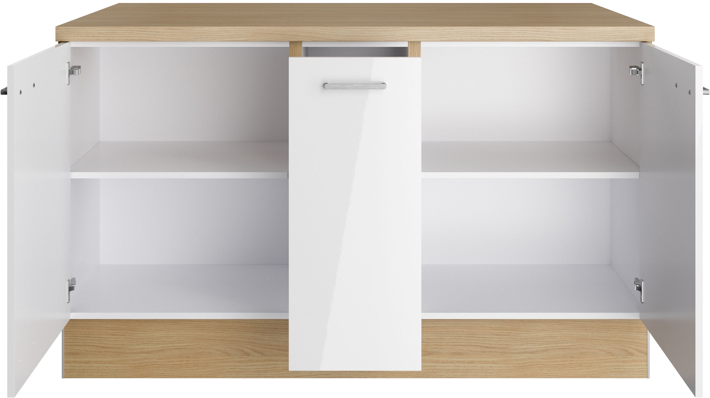 KOCHSTATION Kücheninsel »KS-Lucy« Breite 151 cm, Soft-Close, höhenverstellbare Füße, Metallgriffe