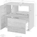 Home affaire Waschbeckenunterschrank »Wisla«, Tür und Klappe mit Push-to-open-Funktion, Breite 60 cm, Höhe 55 cm
