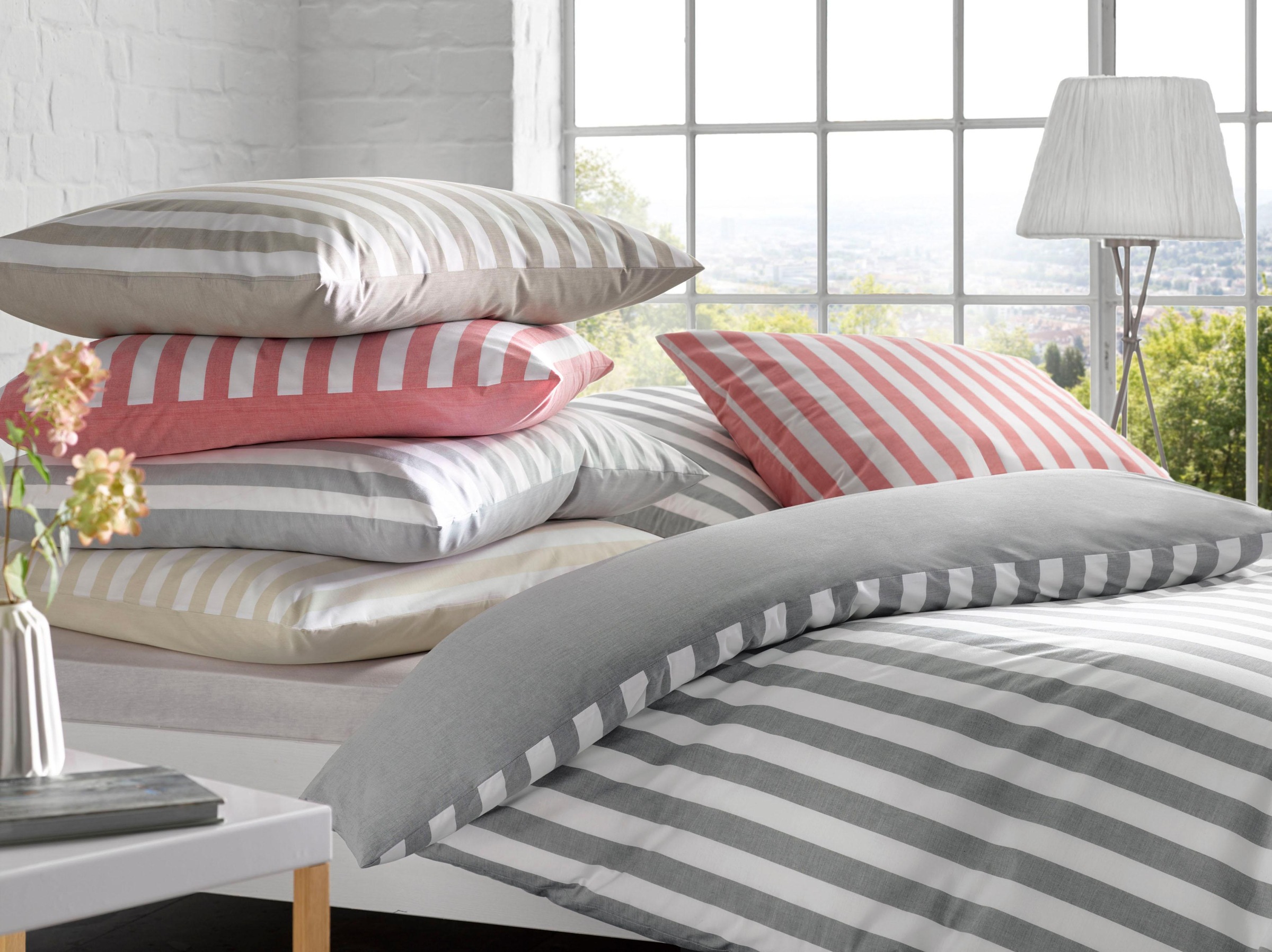 fleuresse Wendebettwäsche "Porto" 2 Stk. tlg. 100% Baumwolle, in Gr. 135x20 günstig online kaufen