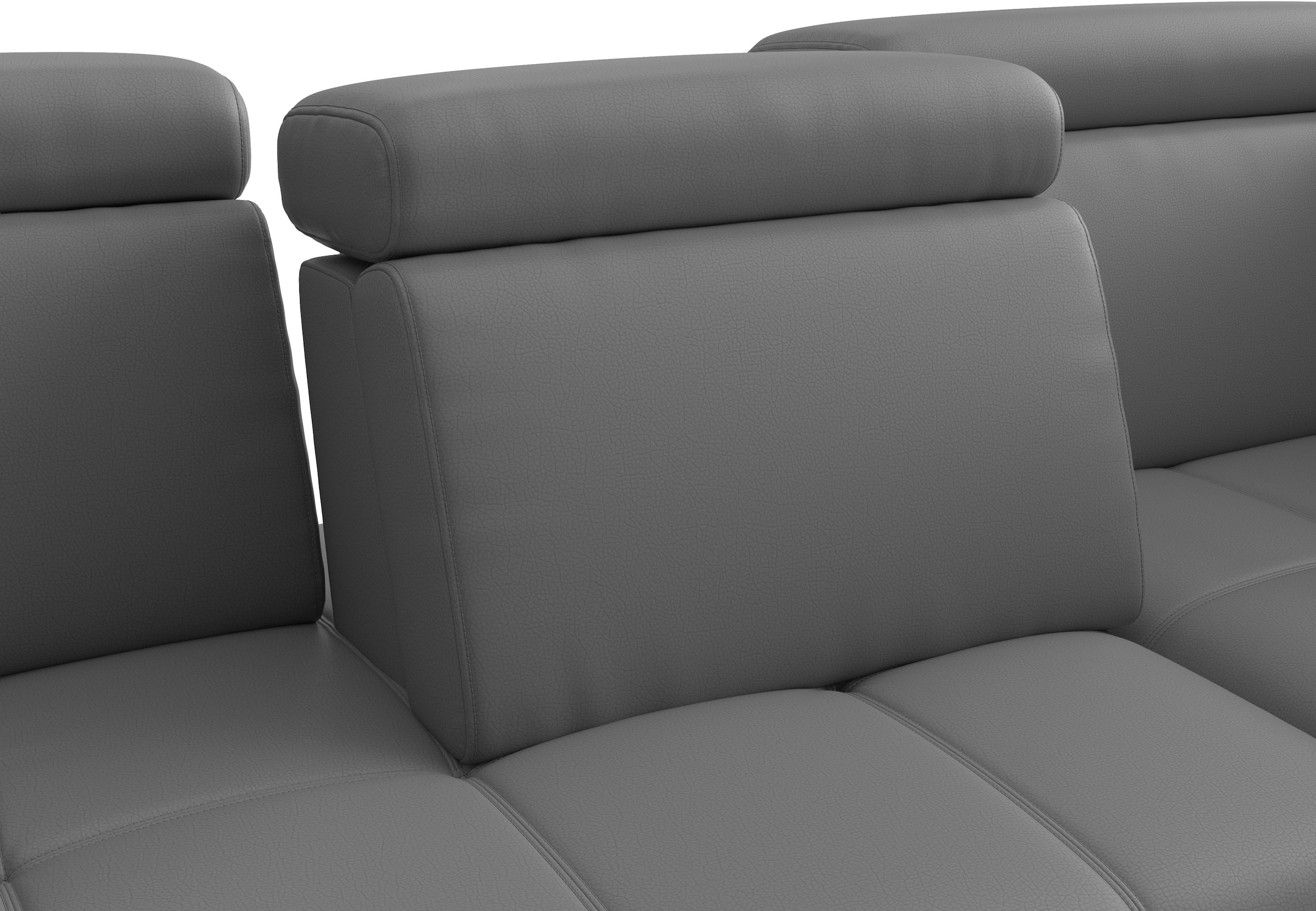 sit&more Ecksofa »Vanity L-Form, B: 254 cm, Leder« Inkl.Sitz-,Kopf-und Armteilverstellung