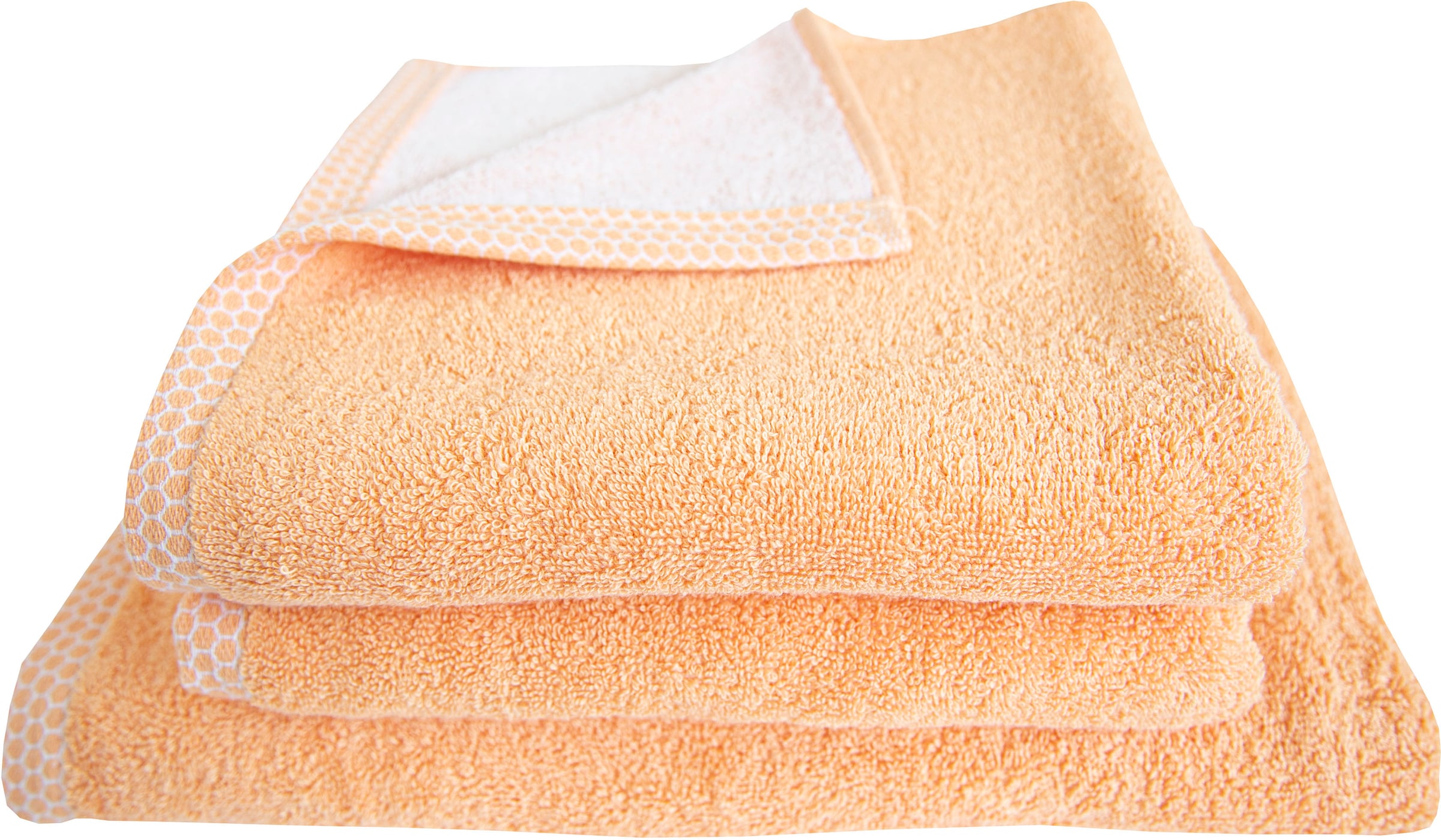 Handtuch Set DYCKHOFF, rot, Frottier, Obermaterial: 100% Baumwolle, Handtuch-Sets, "Pure Natural Comb", 2 Handtücher (50x100cm), 1 Duschtuch