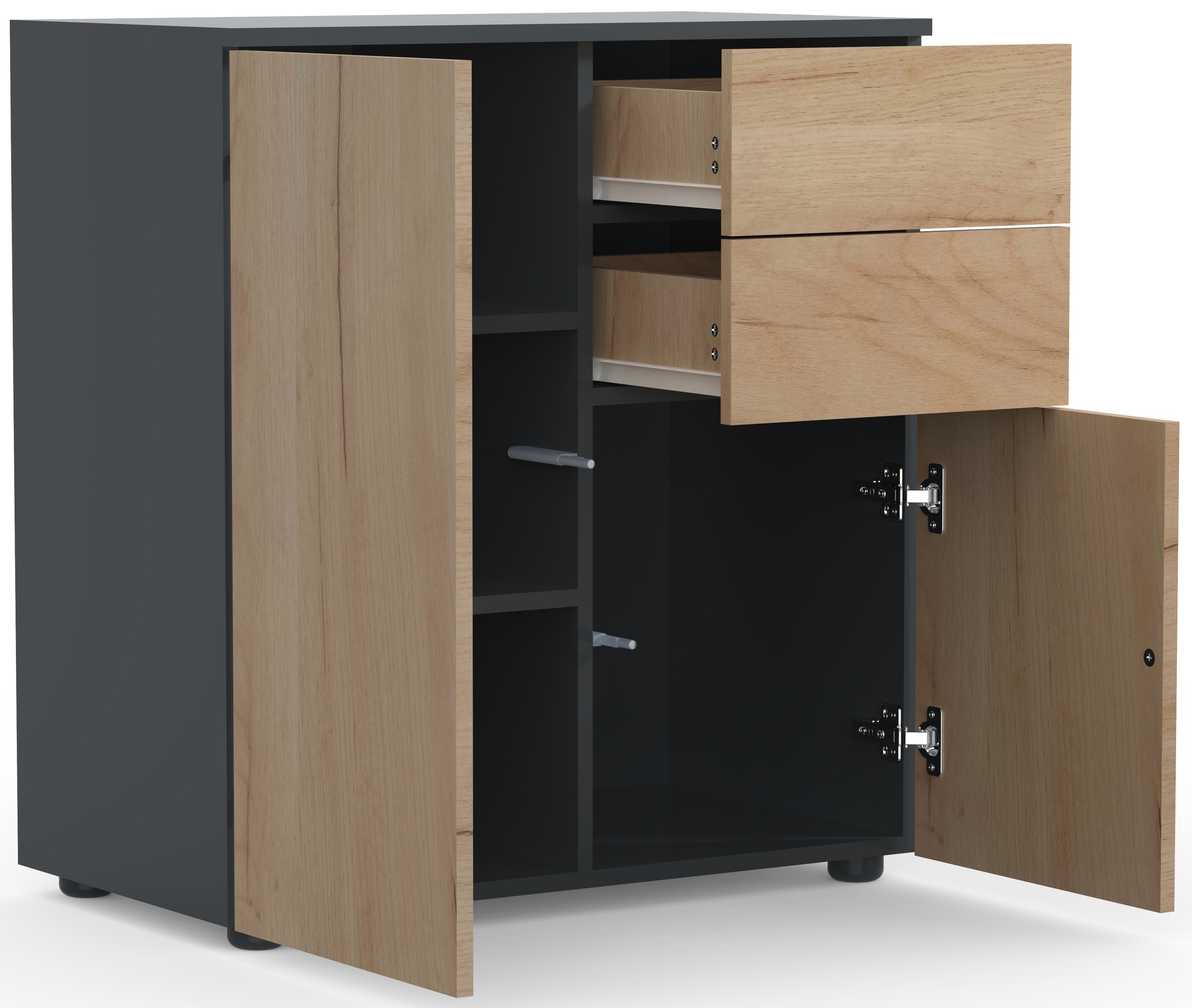 Thumbnail - VCM Kommode "Holz Kommode Sideboard Anrichte Dalosa 4 Schublade" 1 Stk. tlg.