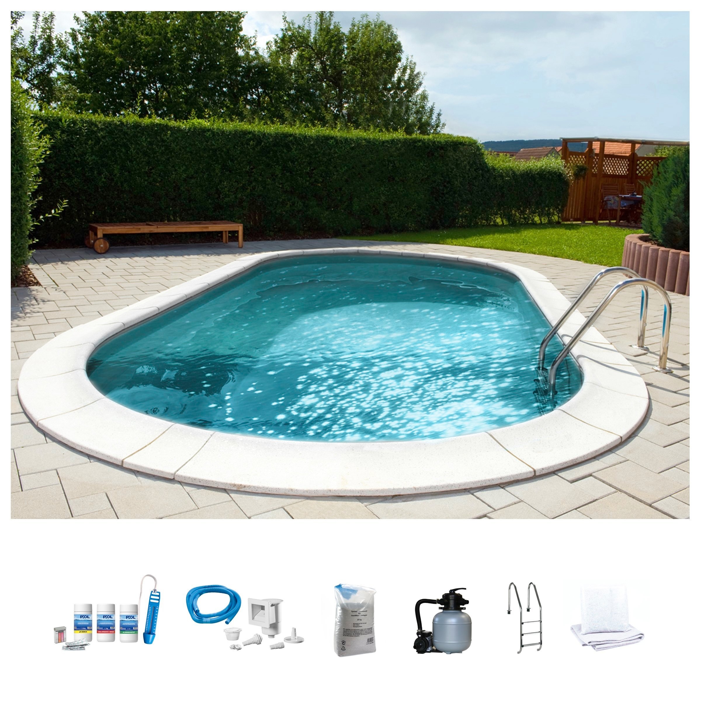 my POOL BWT Ovalpool "PREMIUM mit grauer Innenfolie" Höhe 120 cm, in versch günstig online kaufen