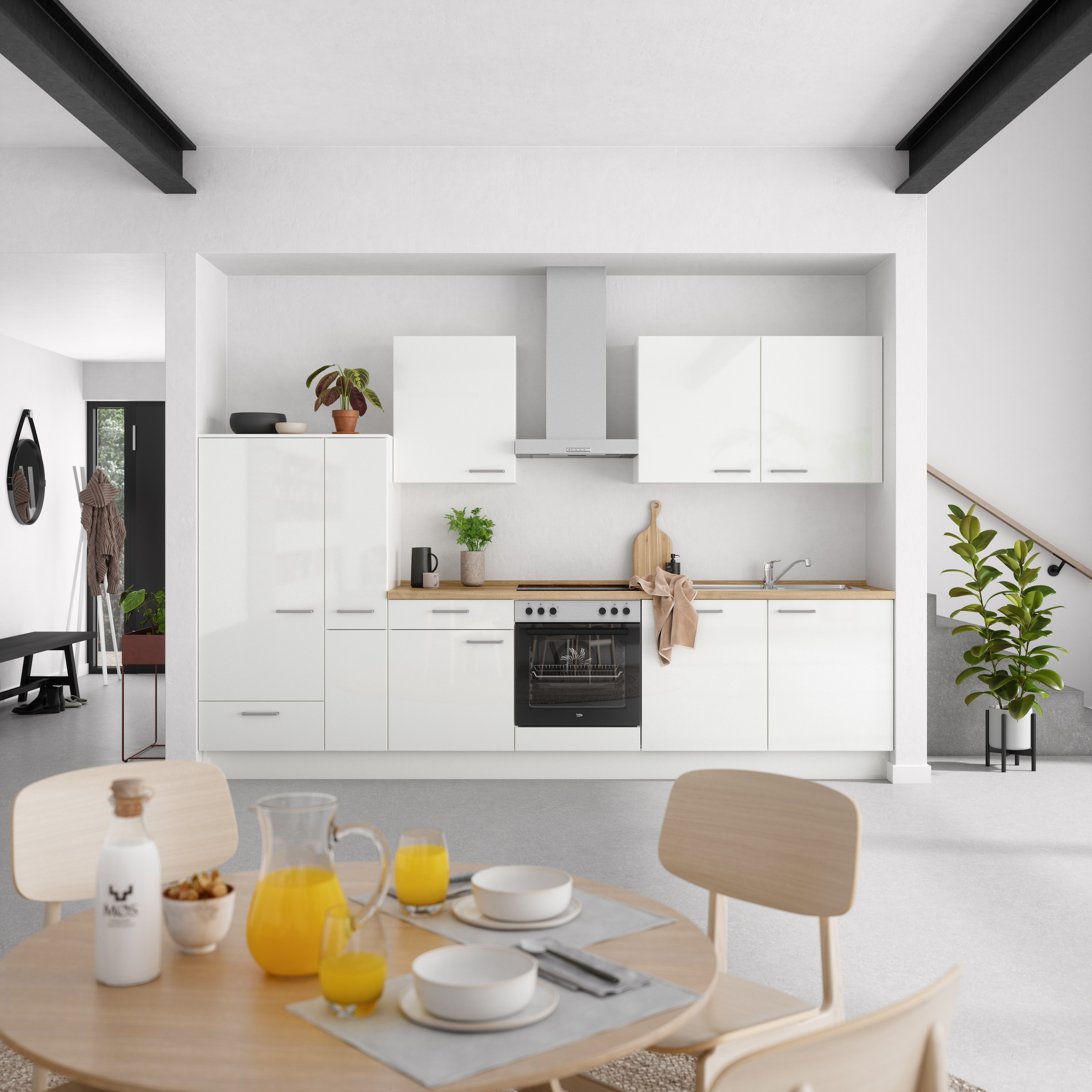 nobilia® Küchenzeile »"Flash I"«, vormontiert, Ausrichtung wählbar, Breite 330 cm, wahlw. mit E-Geräten