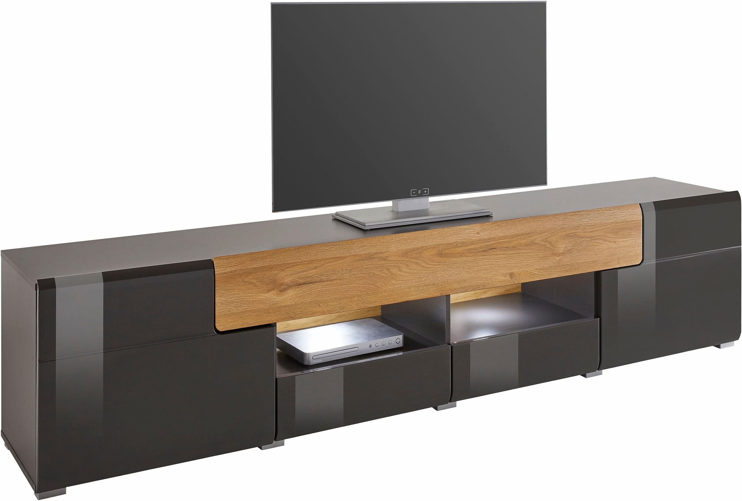 OTTO home Lowboard "Toledo,Breite 209cm, trendige TV-Schrank mit dekorative günstig online kaufen