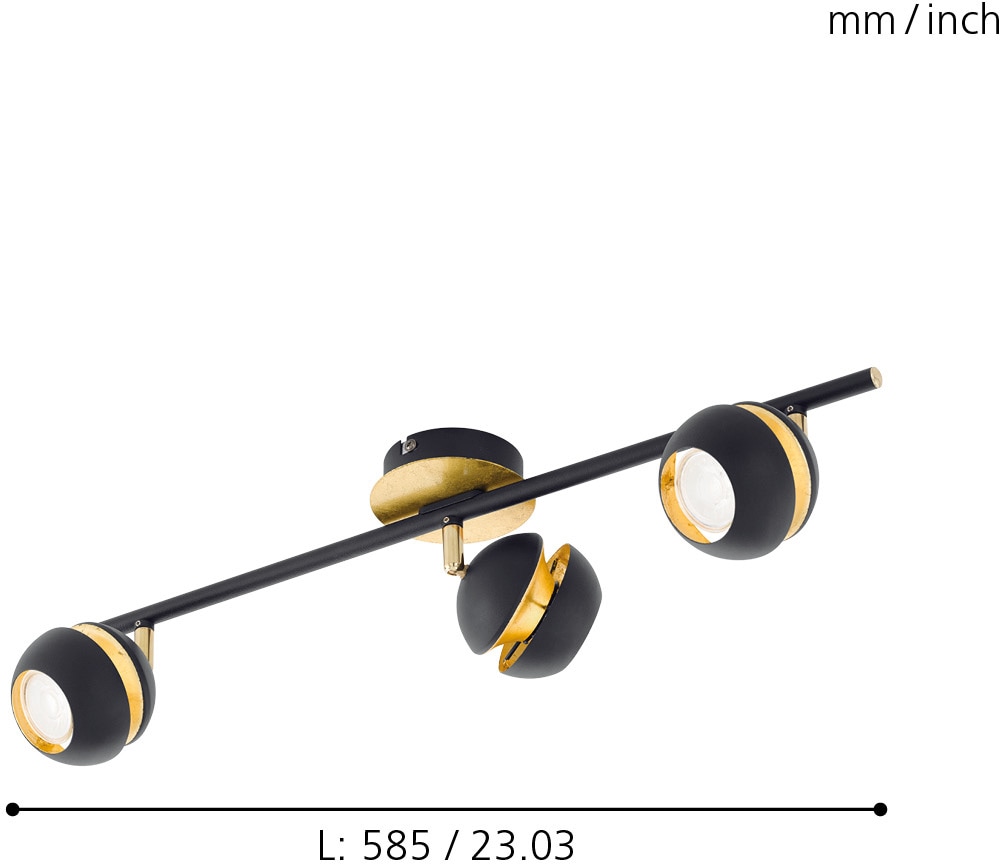 EGLO LED Deckenstrahler »NOCITO«, 3 flammig, Leuchtmittel GU10 | LED wechselbar, LED Deckenleuchte, LED Deckenlampe