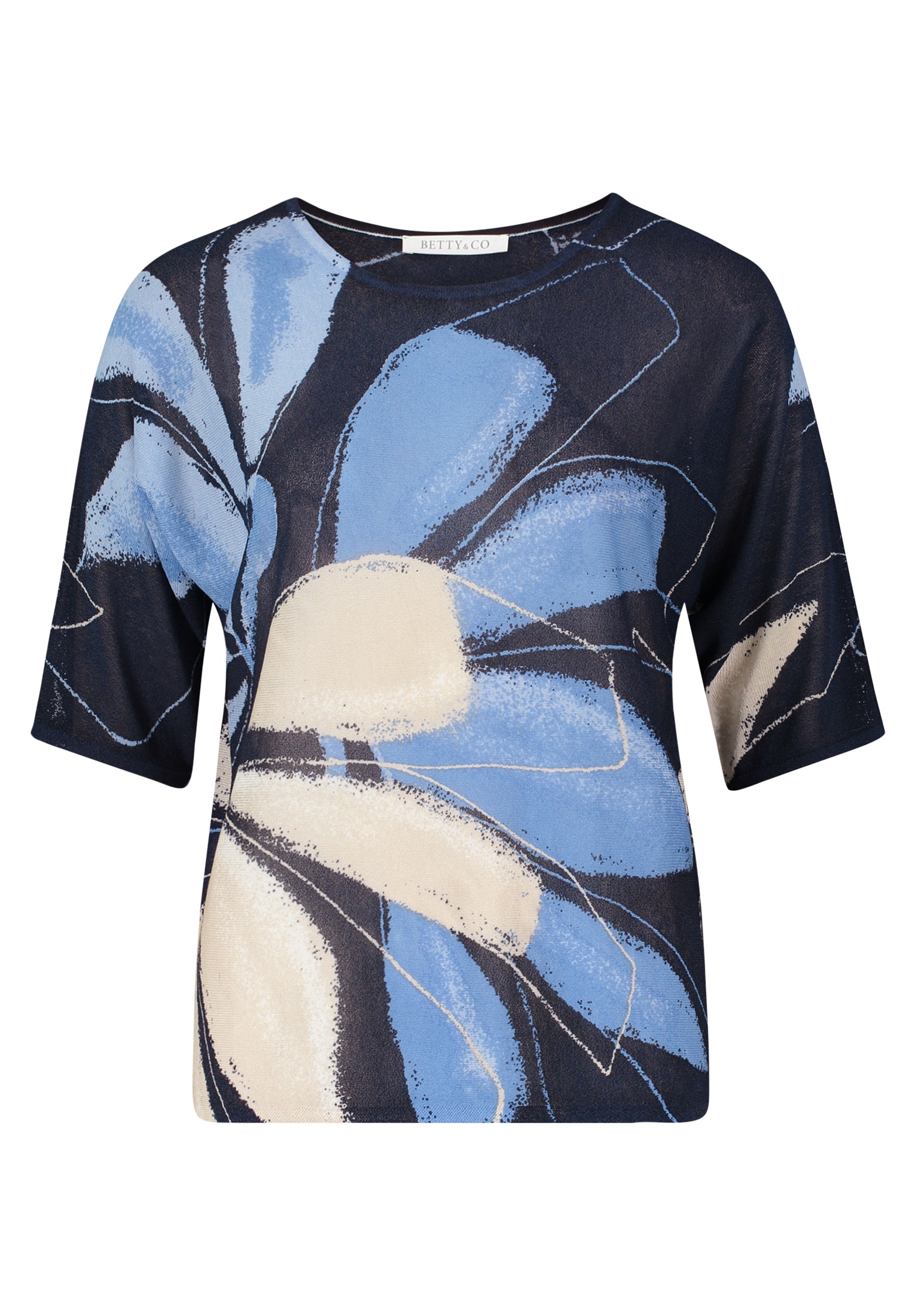 Betty&Co Strickpullover "Betty & Co Feinstrickpullover mit Print", (1 tlg.) günstig online kaufen