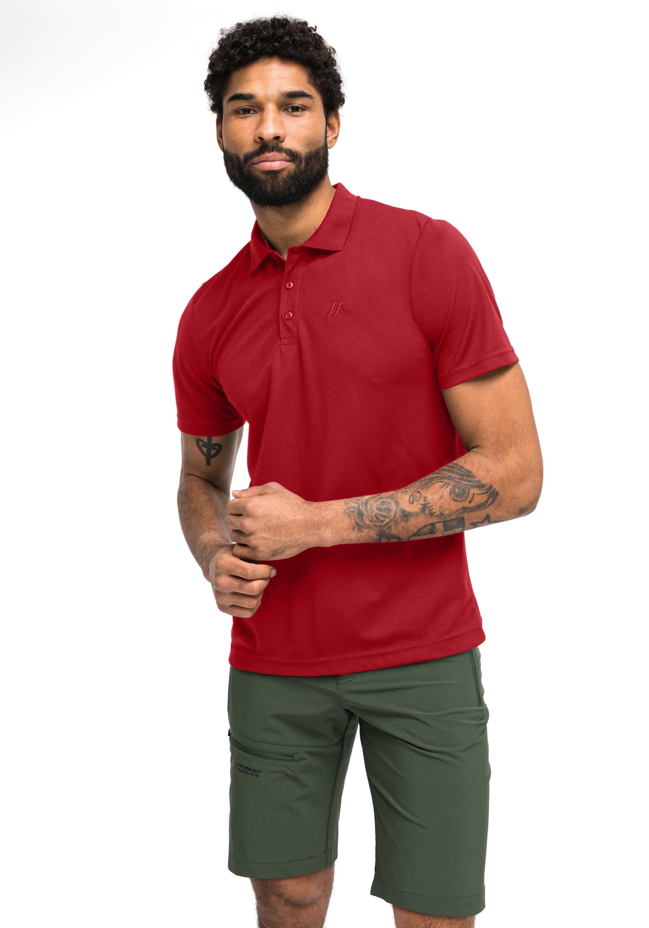 Maier Sports Poloshirt »Ulrich« Herren Polo kurzarm, leichtes Shirt, Funktionsshirt mit Kragen Reg Fit