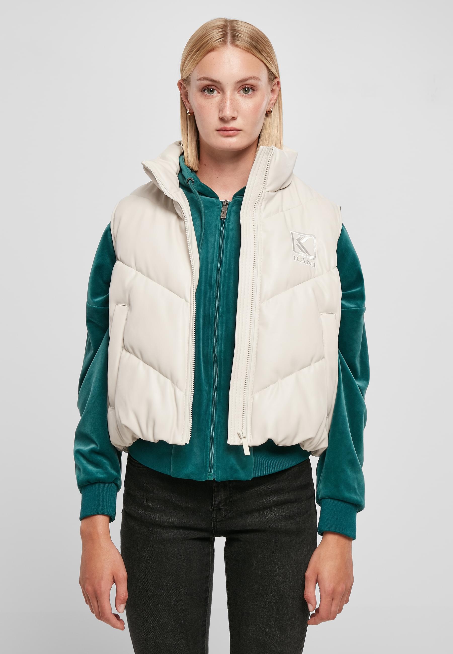 Karl Kani Jerseyweste »Karl Kani Damen KW223-072-1 OG Cropped Puffer Vest«, (1 tlg.)