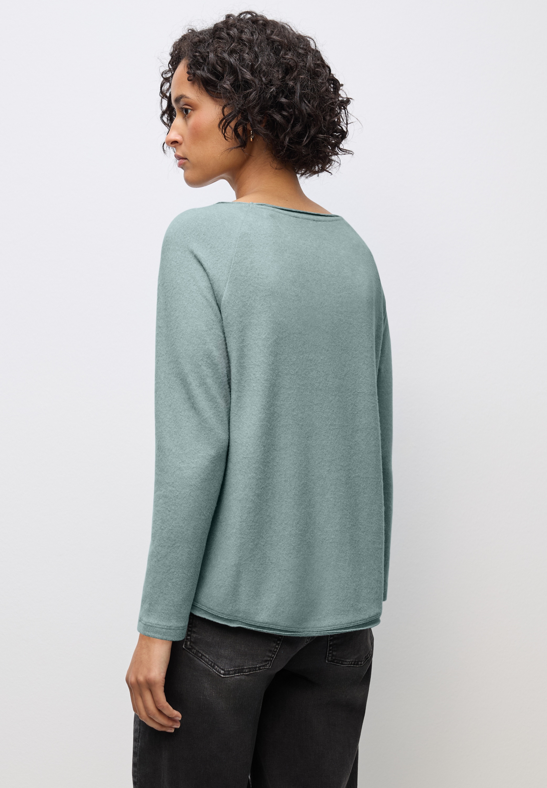 STREET ONE Langarmshirt, aus softem Materialmix