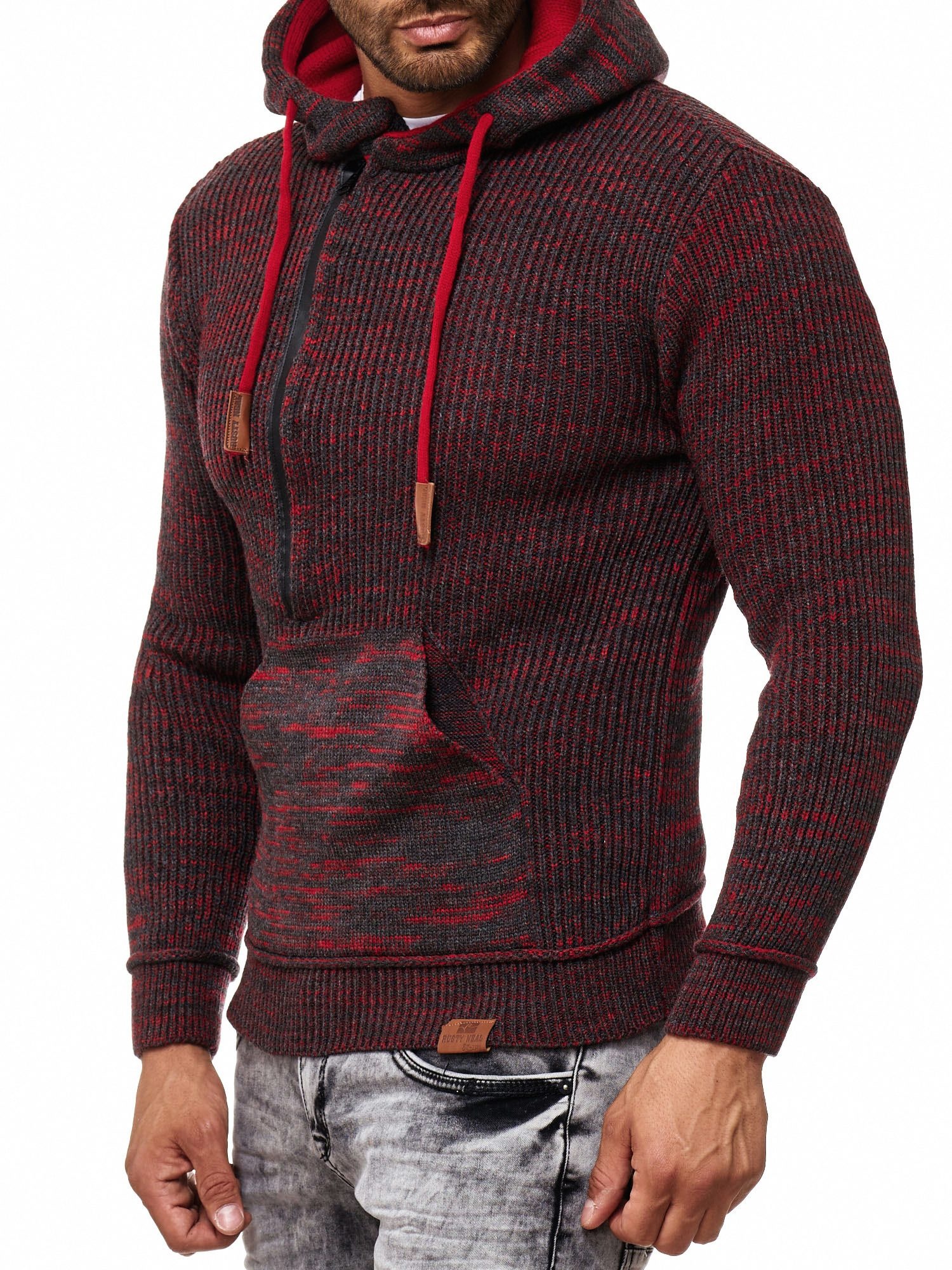 Rusty Neal Kapuzensweatshirt, mit stylischem Ausschnitt