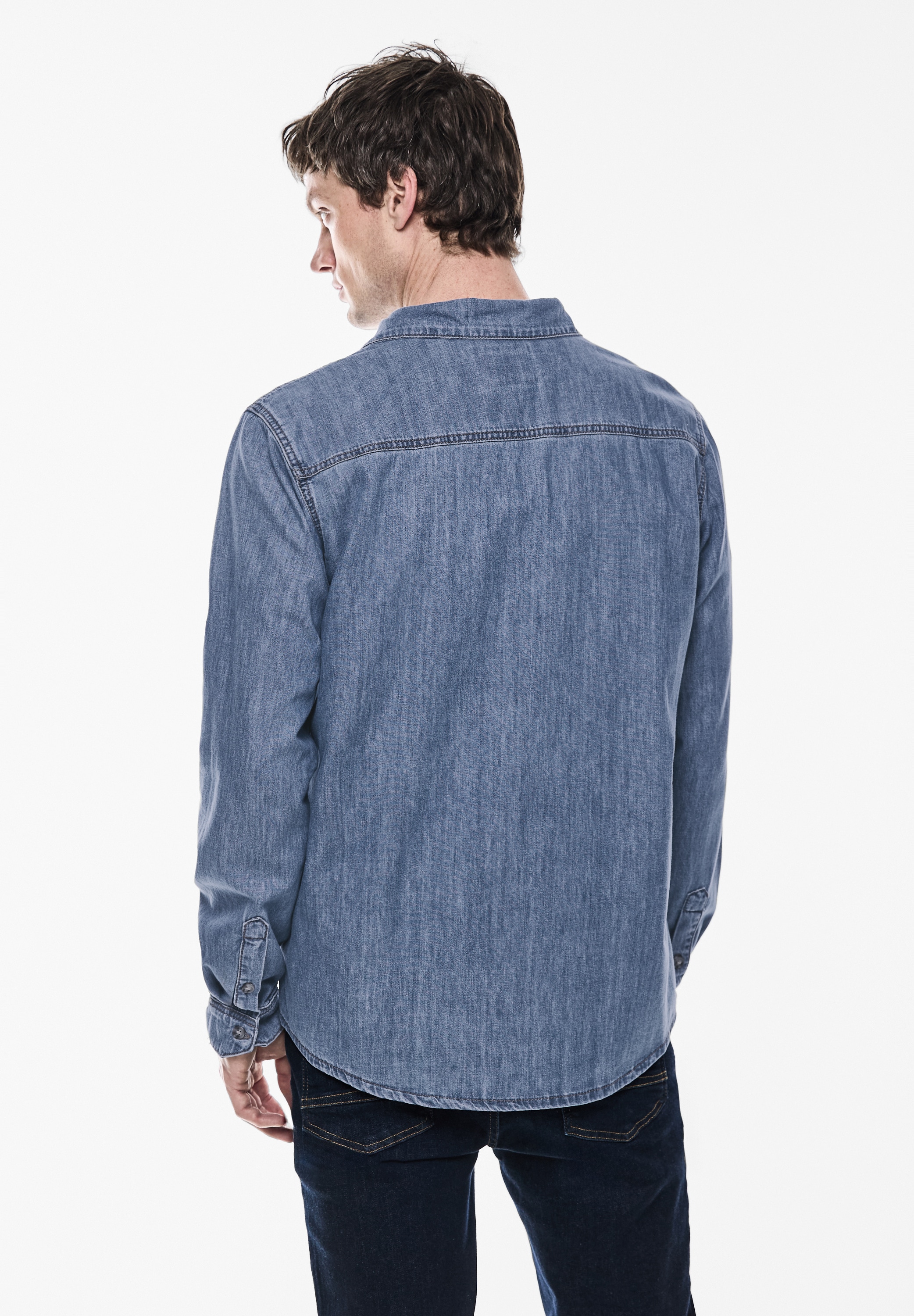 STREET ONE MEN Jeanshemd, aus reiner Baumwolle