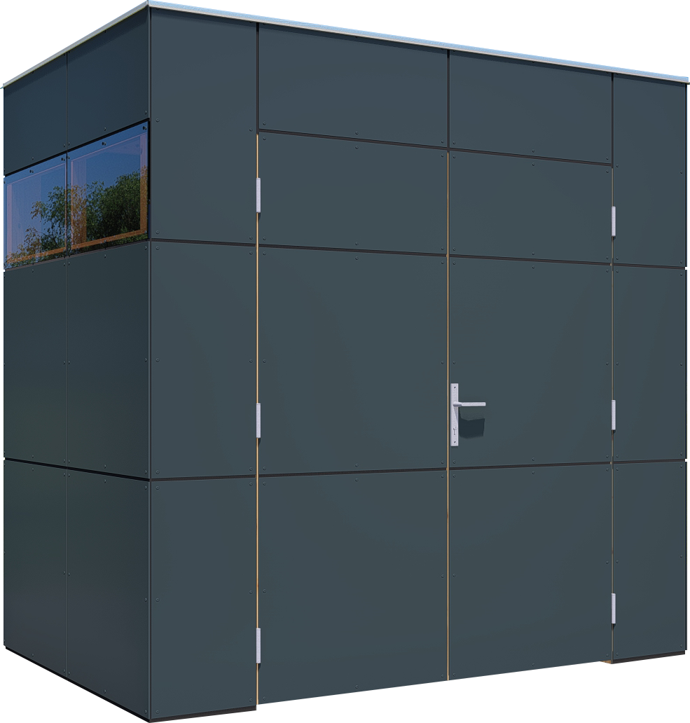 BERTILO Gartenhaus »HPL Mini, in verschiedenen Farben«, Fassaden-HPL in Architekturqualität, witterungsbeständig, farbstabil
