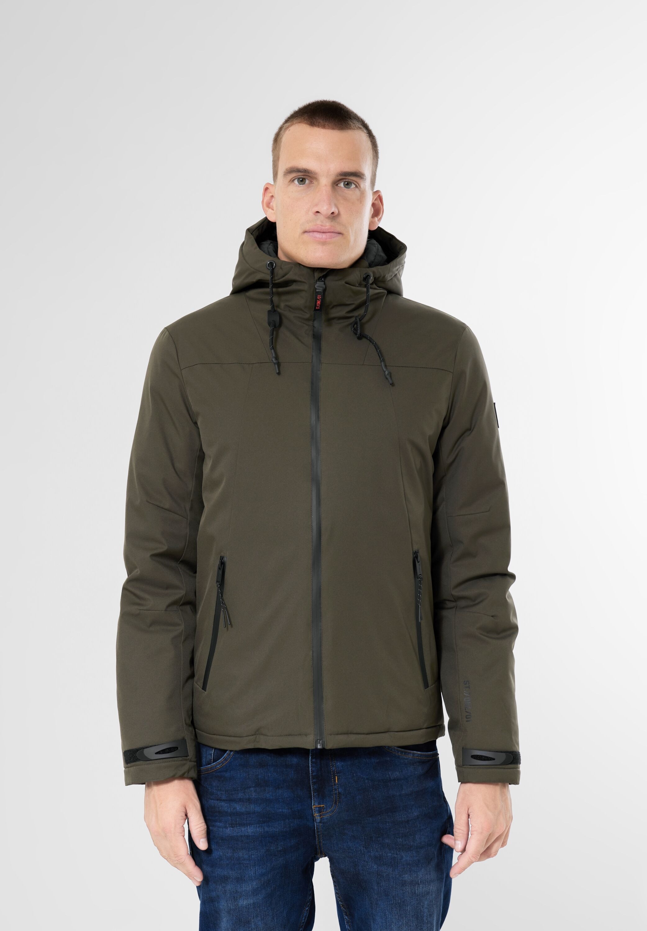 STREET ONE MEN Outdoorjacke, mit Kapuze, mit Kapuze mit Tunnelzugband