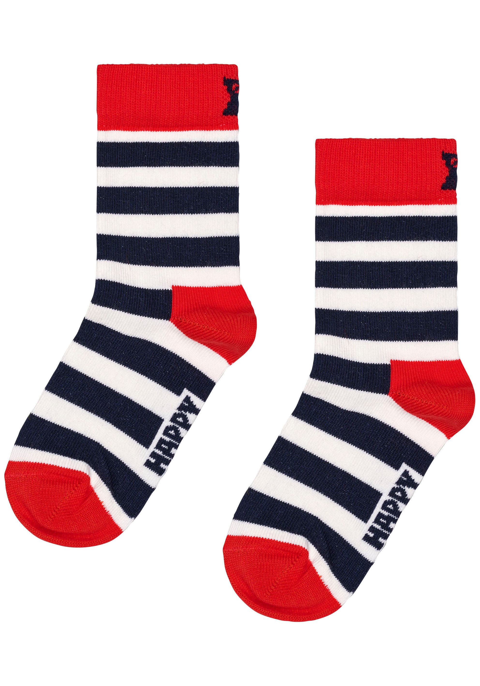 Happy Socks Socken »2-Pack Kids Stripe Socks«, (Packung, 2 Paar), Punkte & Streifen