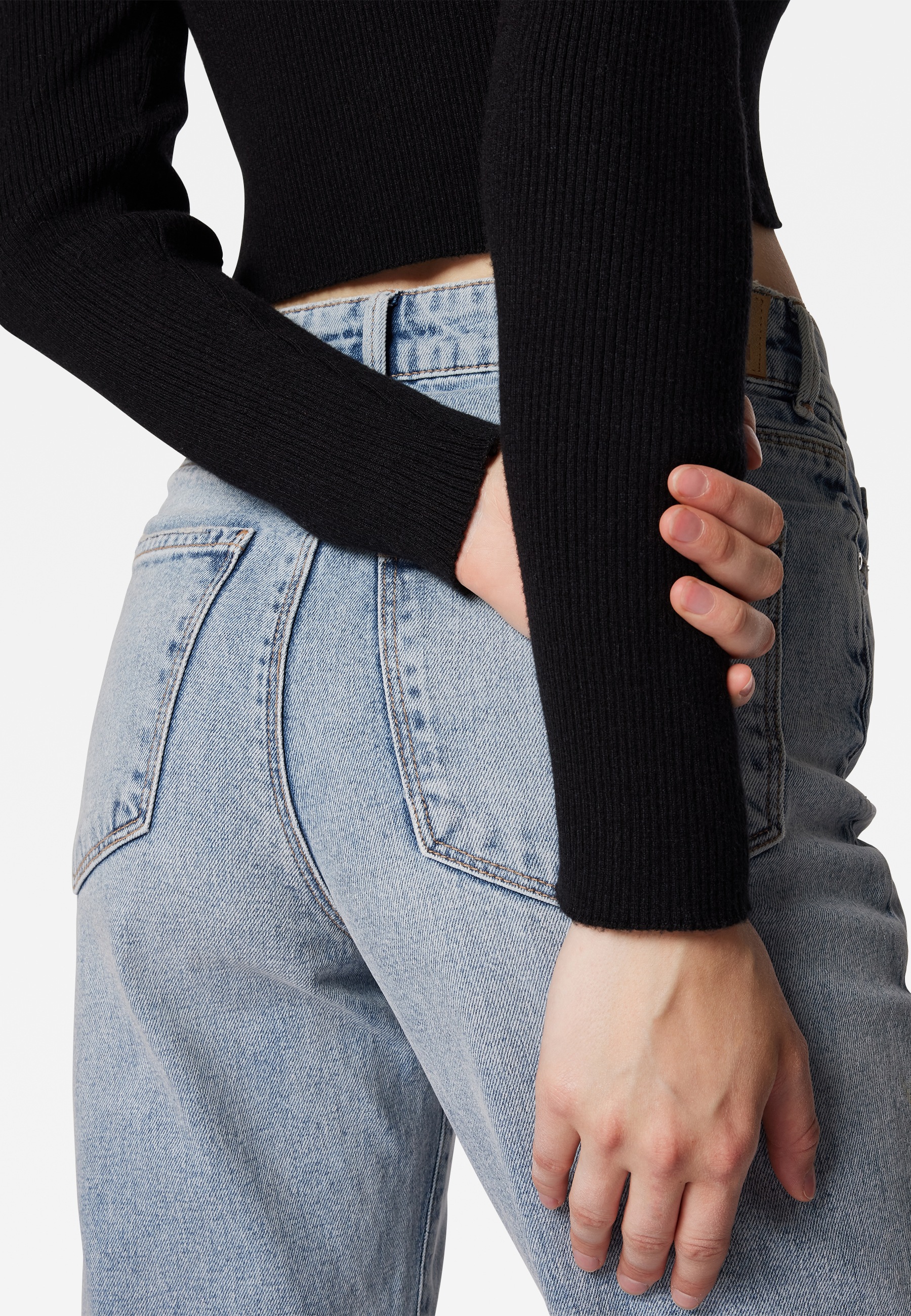 Mavi Stehkragenpullover »HIGH NECK SWEATER«, Verkürztes High Neck Sweater
