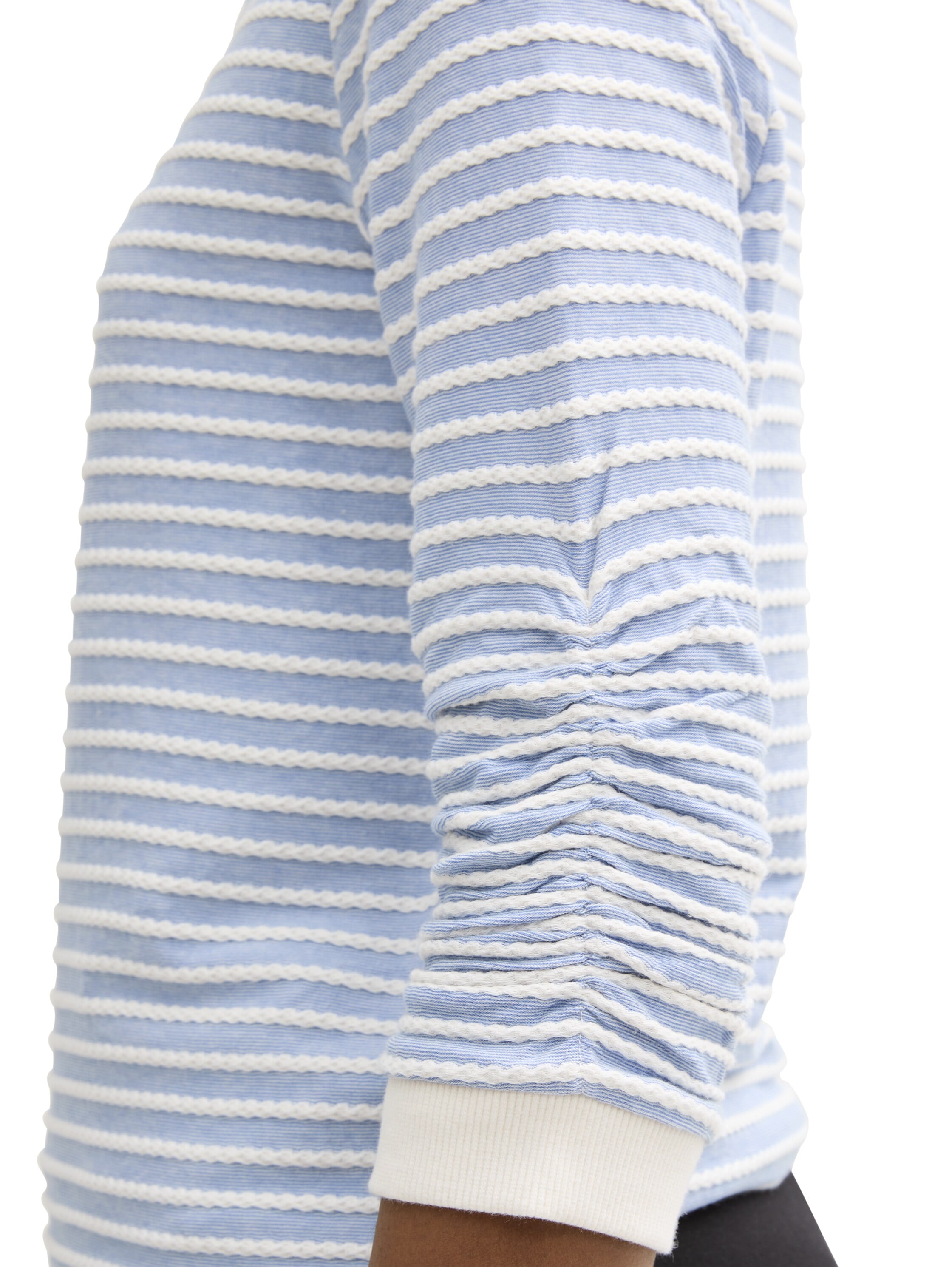 TOM TAILOR Denim Sweatshirt, mit gestreifter Optik