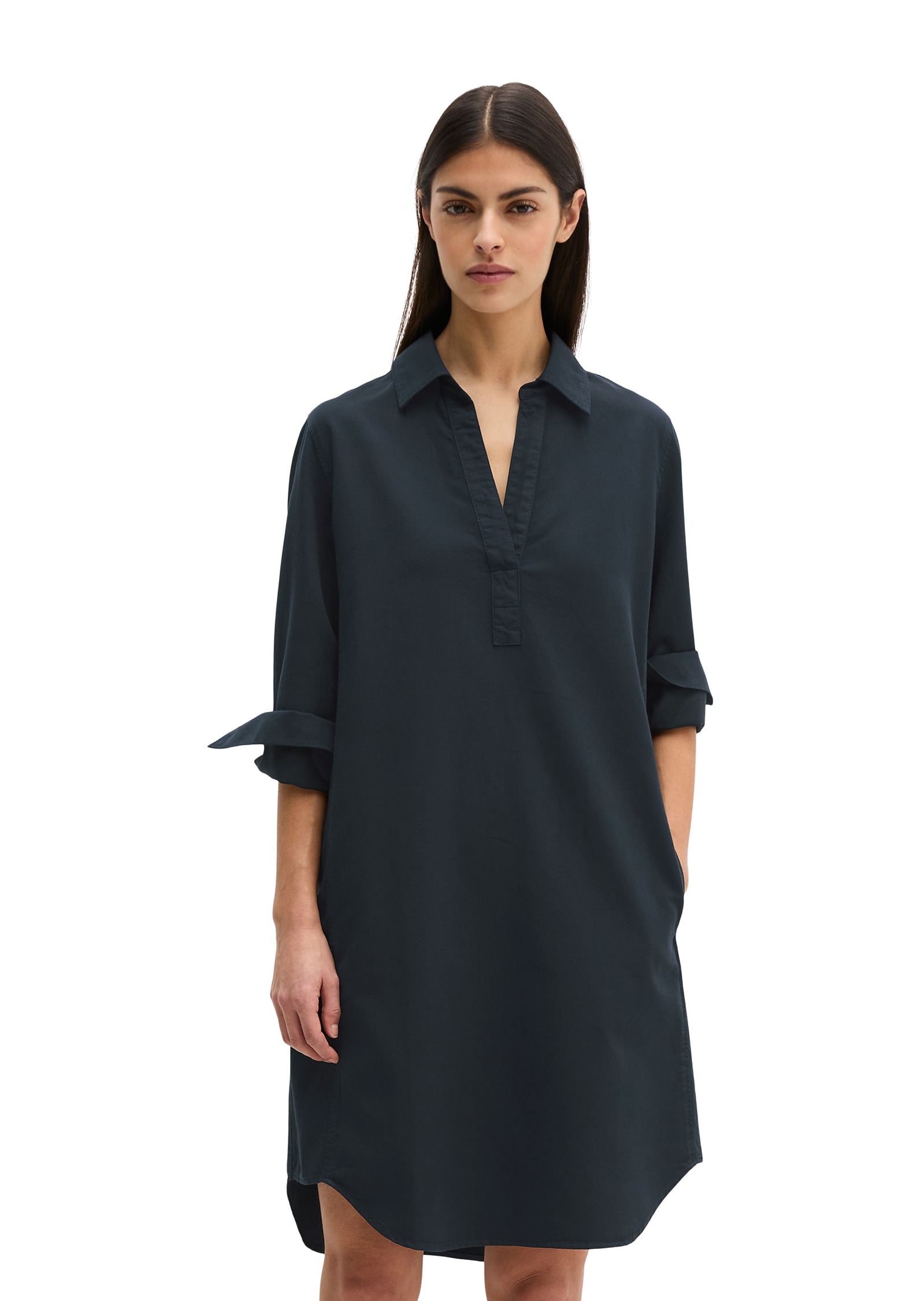 Marc O'Polo Hemdblusenkleid »aus Organic-Cotton-Lyocell-Leinen-Mix«