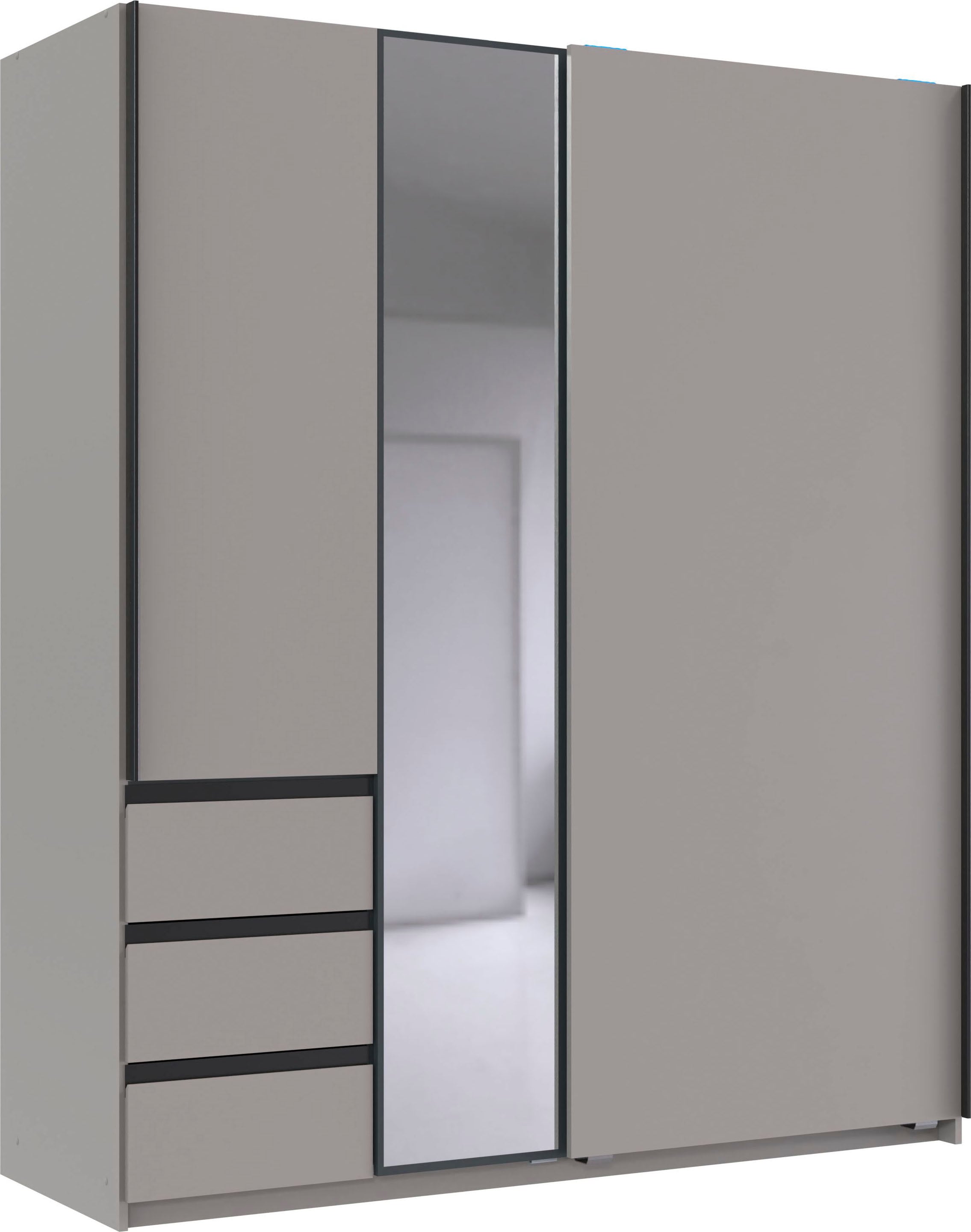 Wimex Schwebetürenschrank "Stade, B: 168cm, inkl. Spiegel und von außen bed günstig online kaufen
