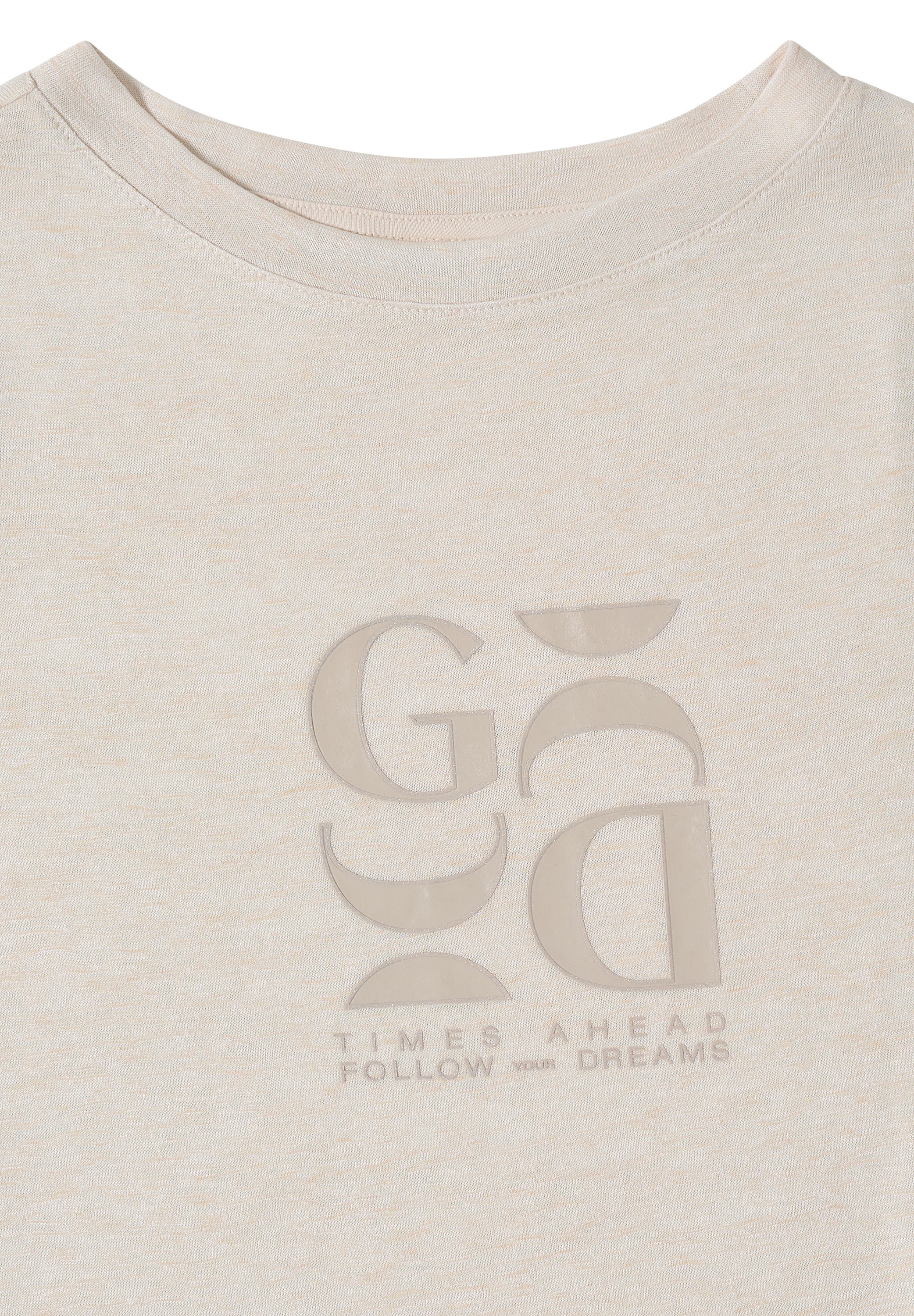 Cecil Kurzarmshirt Sommershirt in Leinen-Optik mit Print