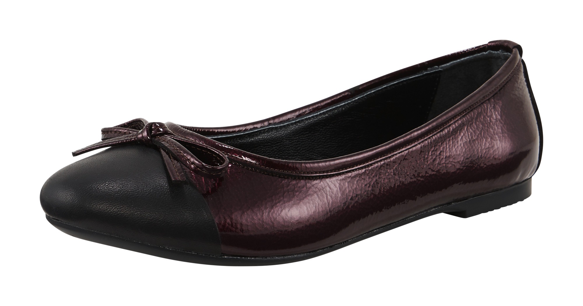 Ballerina aus edlem Lack und Nappaleder