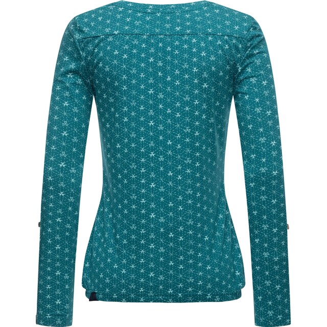 Ragwear Langarmshirt »Pinchi Print«, Stylisches Damen Longsleeve mit Knöpfen  bestellen | BAUR