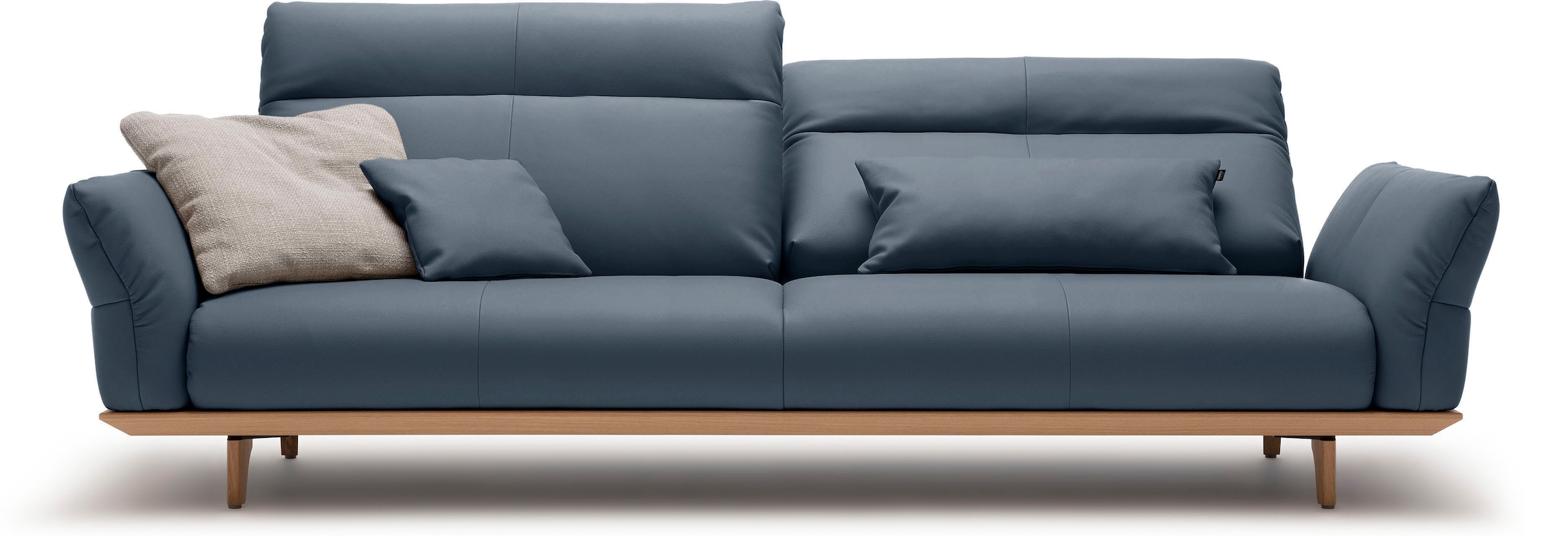 Creation BY ROLF BENZ 4-Sitzer "CR.460 Designsofa, erstklassiger Sitzkomfort, verst. Rückenlehne" Sockel in Eiche, Füße Eiche natur, Breite 248 cm
