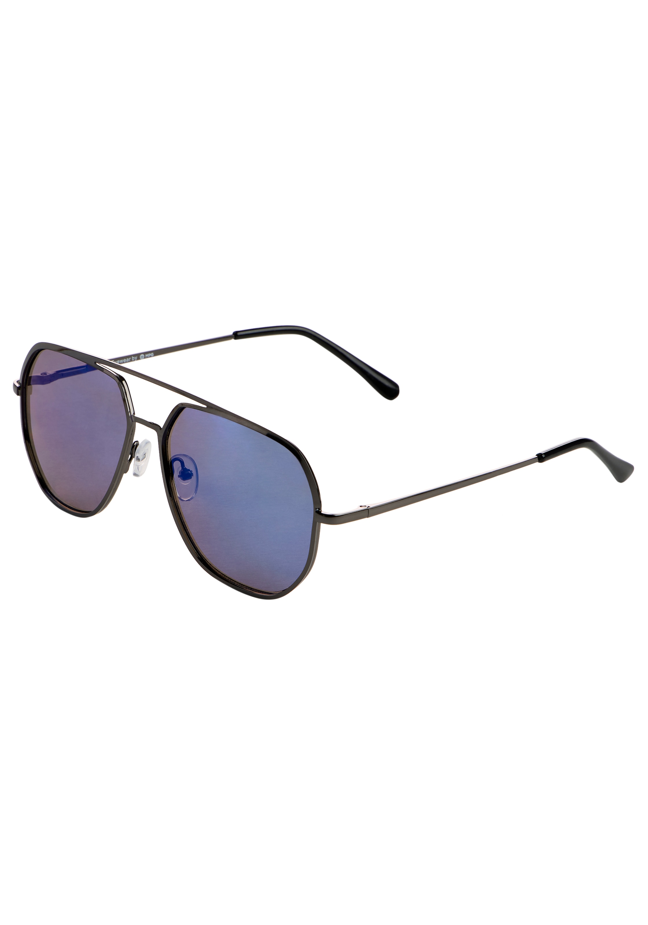 Man's World Sonnenbrille »mit Federschanier-Bügeln« Trapezform, Vollrand, dunkelgrau glänzender Rahmen und Bügel