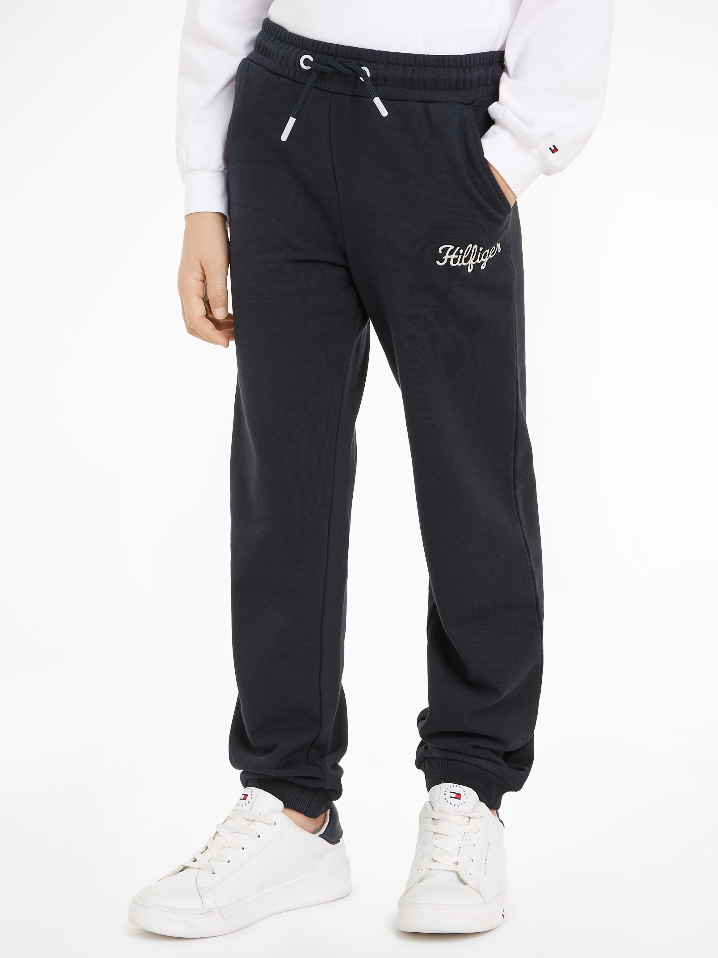 Tommy Hilfiger Sweathose »HILFIGER NY EMB TERRY SWEATPANT«, Kinder bis 16 Jahre mit Logostickerei