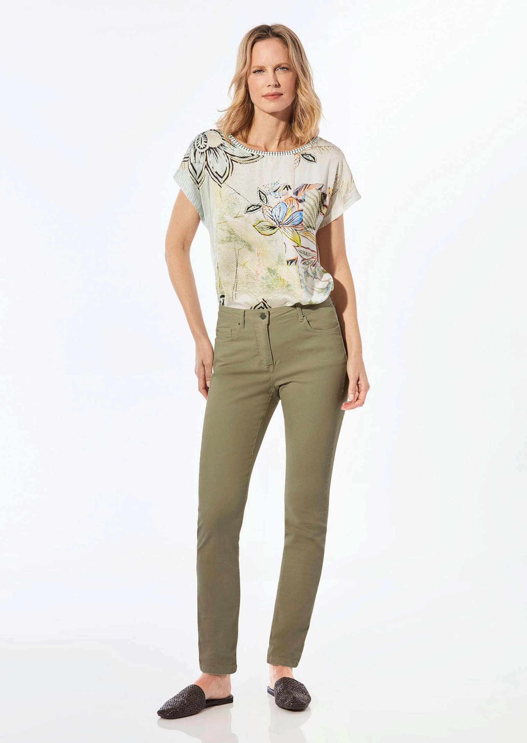 GOLDNER Regular-fit-Jeans »Lange Freizeithose BELLA mit Formbund« Ohne