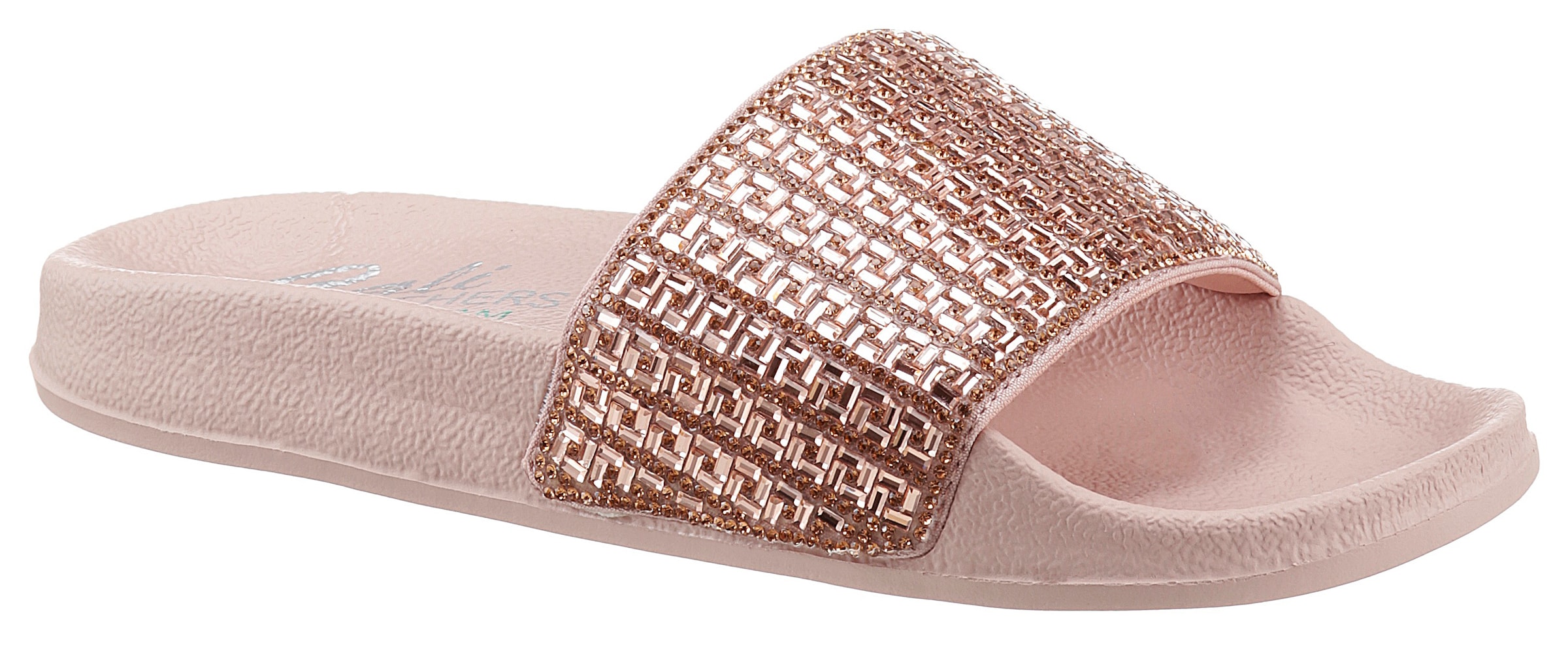 Skechers Pantolette »POP UPS NEW SPARK«, Sommerschuh, Schlappen mit funkelnder Bandage