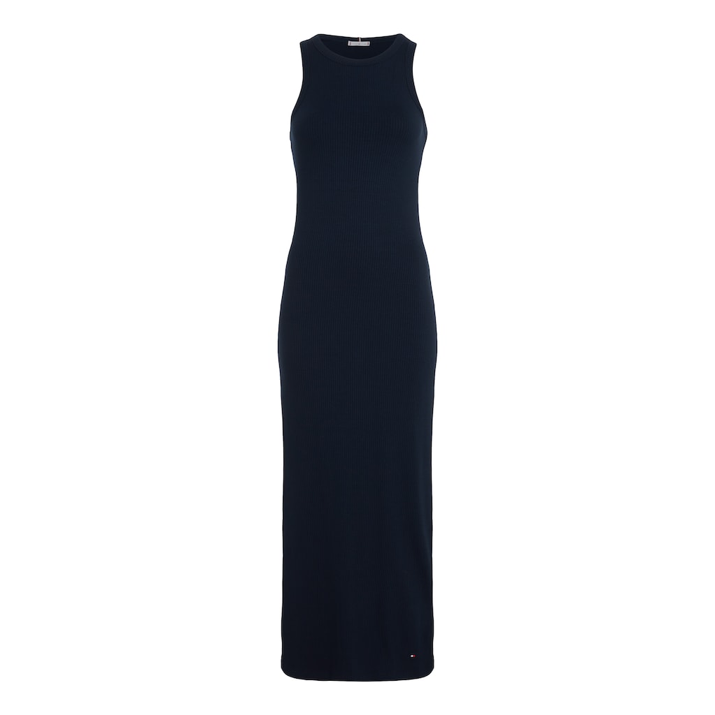 Tommy Hilfiger Jerseykleid »SLIM 5X2 RIB MIDI DRESS NS«, mit Rippenstruktur