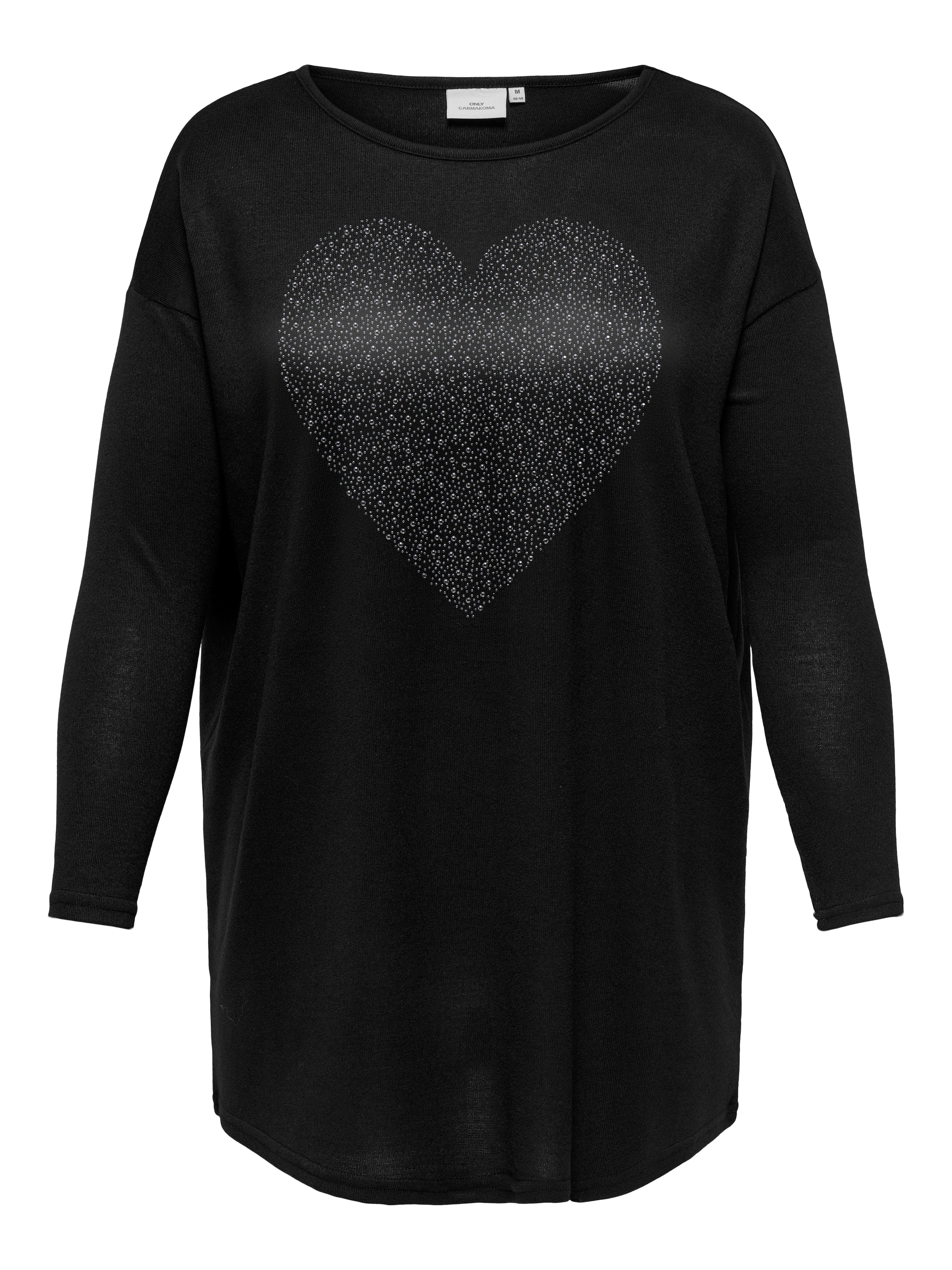 ONLY CARMAKOMA Langarmshirt "CARALBA LS LONG TOP JRS", mit Glitzernieten günstig online kaufen
