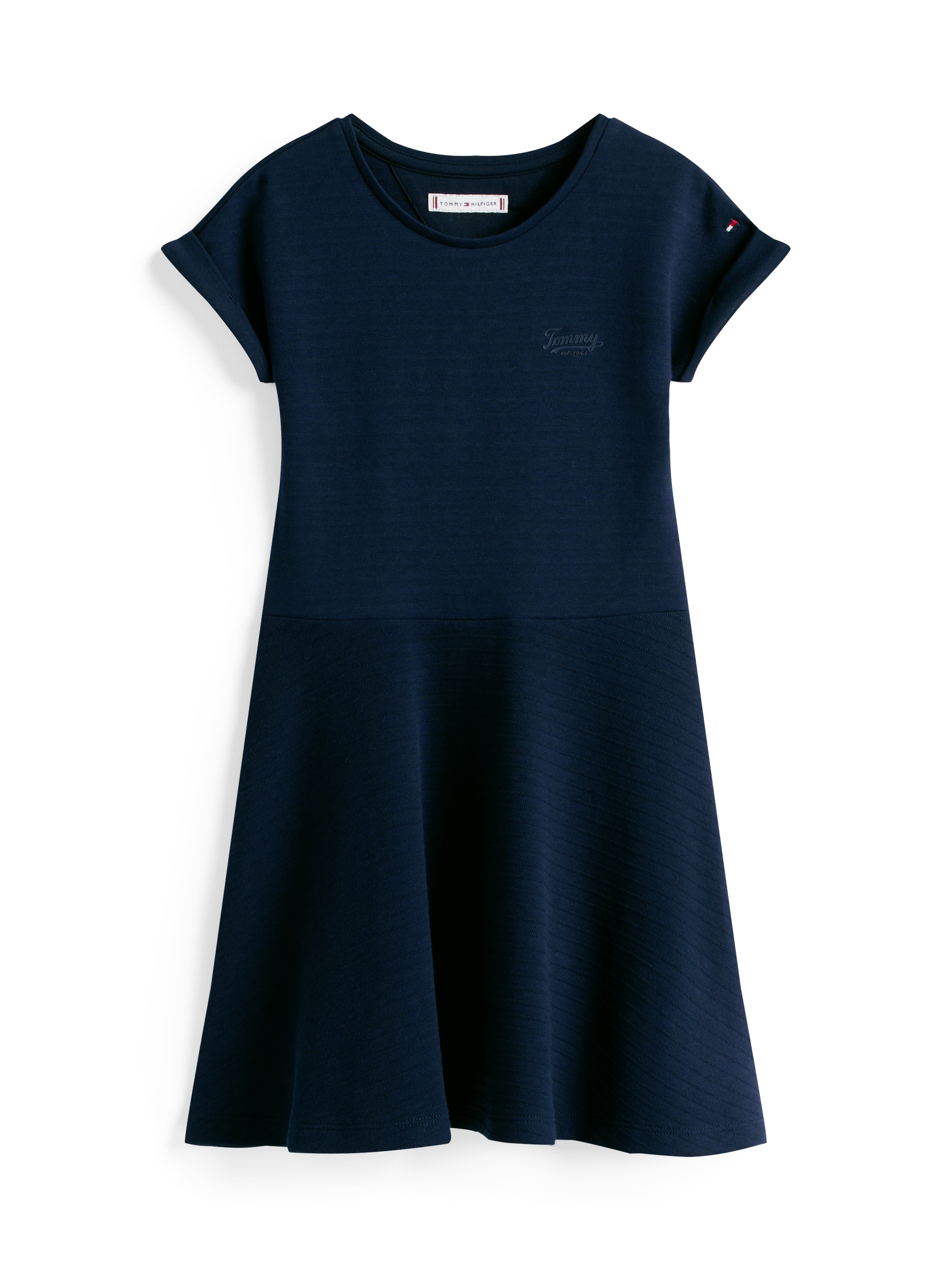 Tommy Hilfiger Jerseykleid »SPACER INTERLOCK DRESS«, für Kinder bis 16 Jahre, mit Logoschriftzug