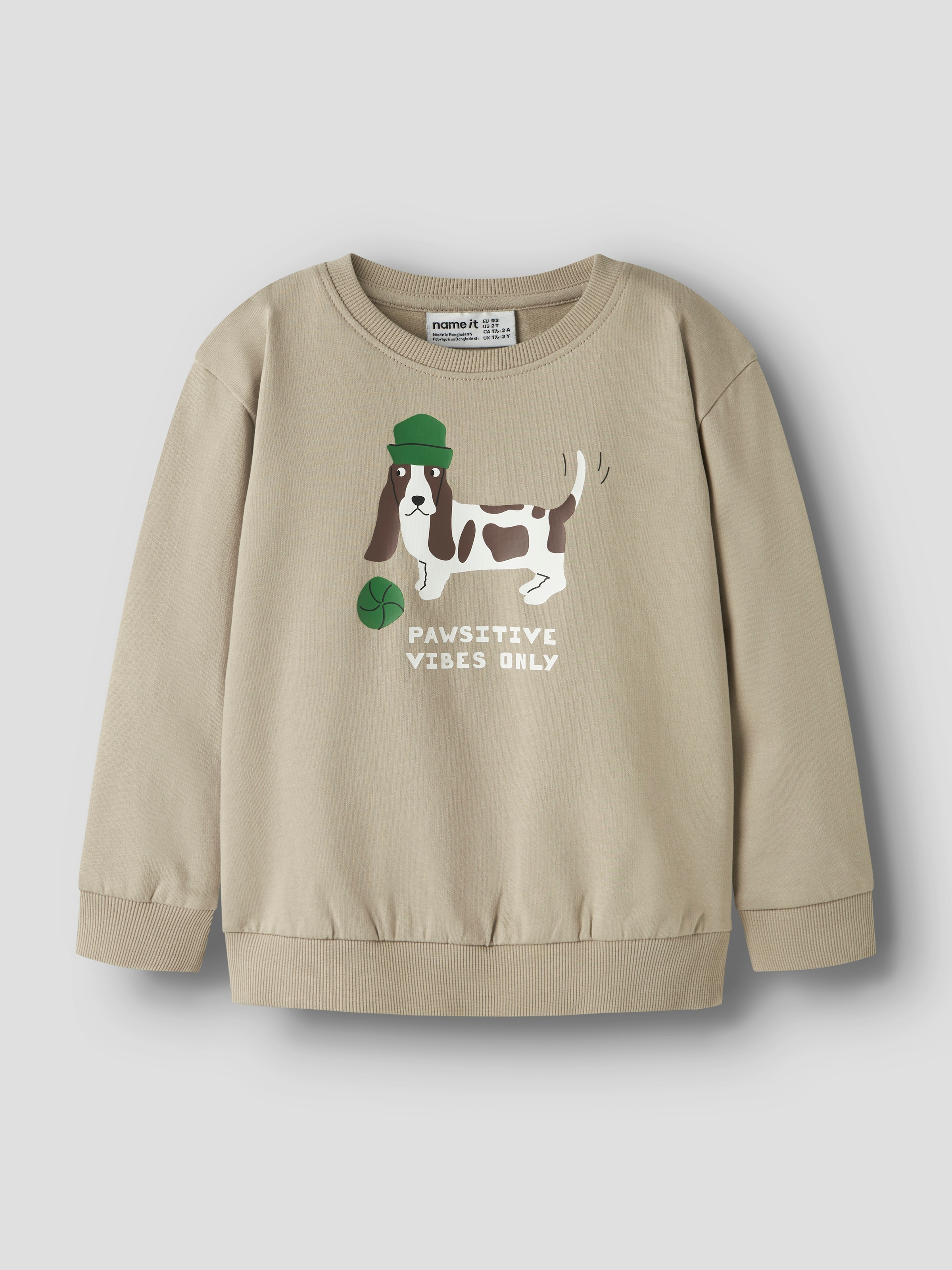 Name It Sweatshirt "Nmmnilius Ls Nreg Swe Bru Pb", Baumwolle, Regular Fit